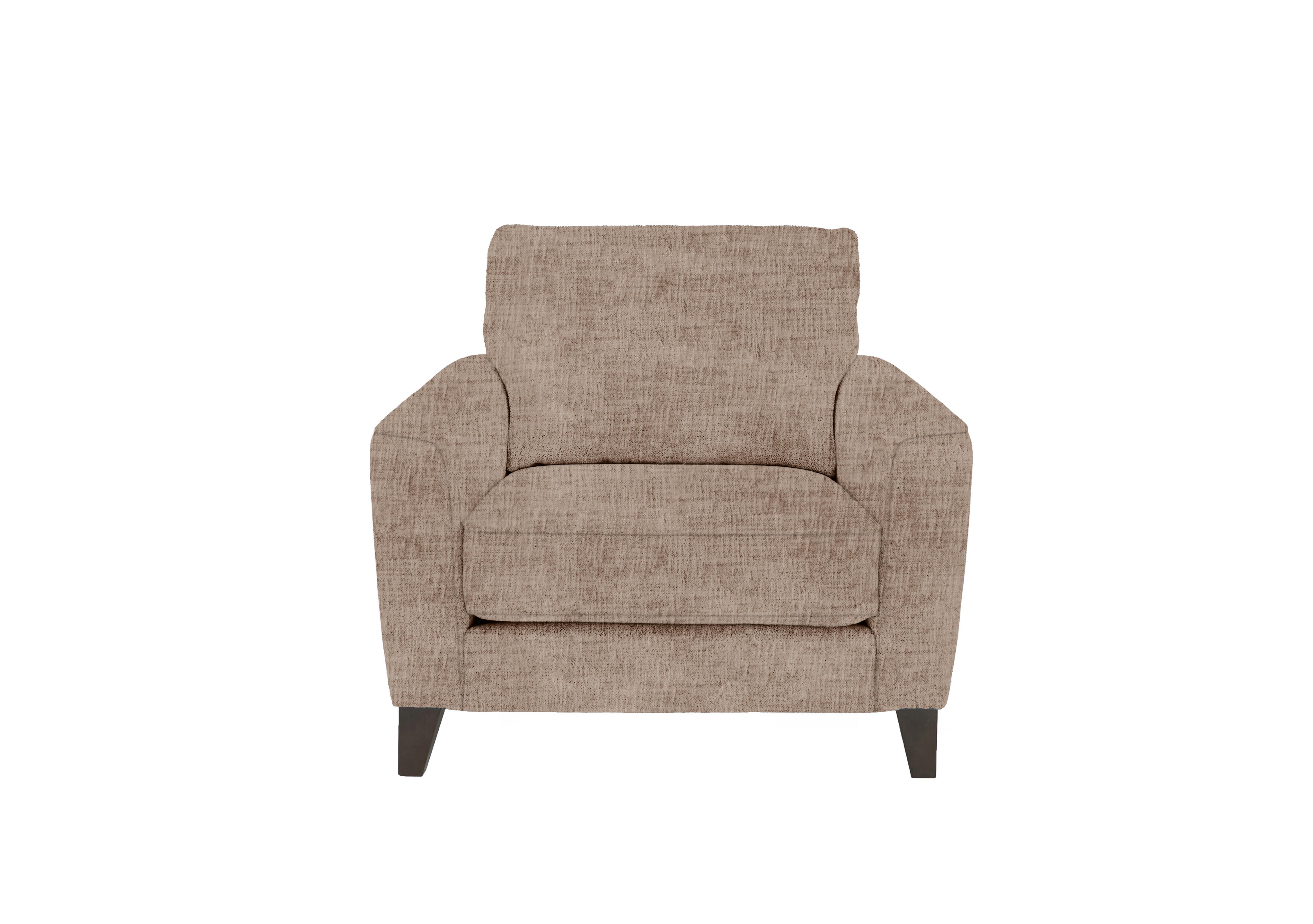 Brondby Fabric Armchair in Fab-Mga-R13 Light Brown on Furniture Village