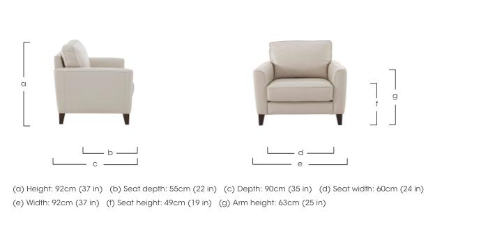 Brondby Leather Armchair in  on Furniture Village