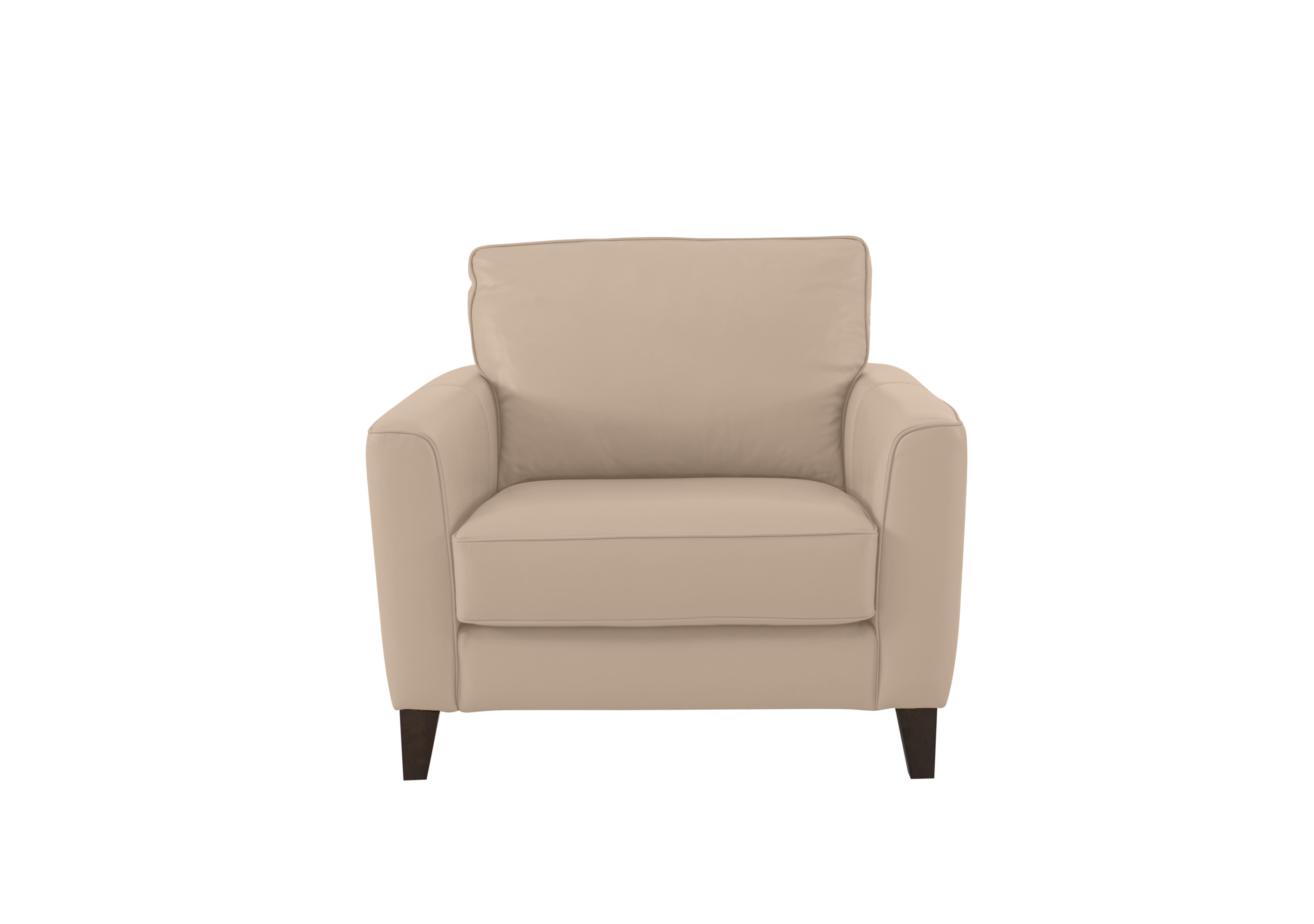 Brondby Leather Armchair in Bv-039c Pebble on Furniture Village