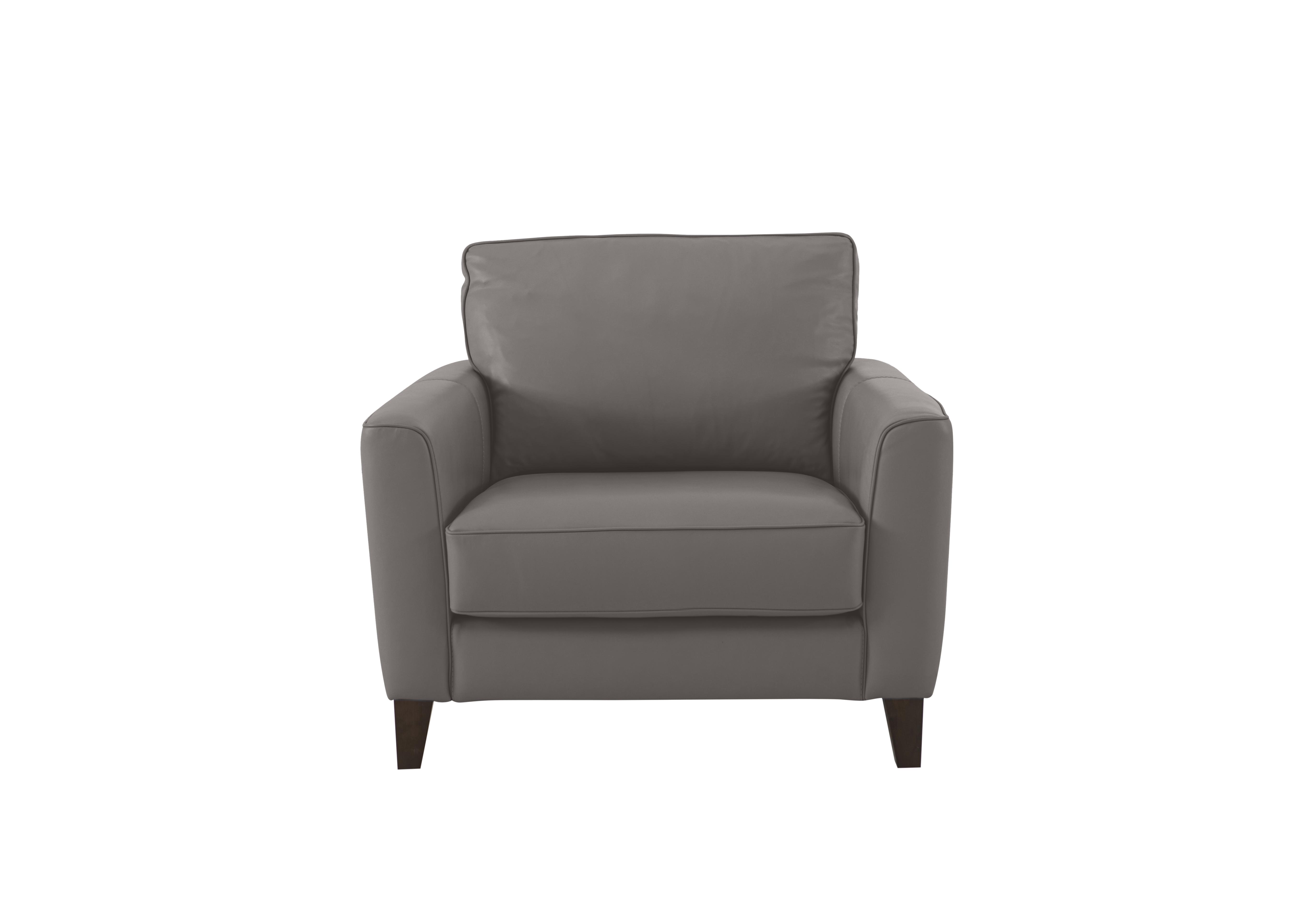 Brondby Leather Armchair in Bv-042e Elephant on Furniture Village