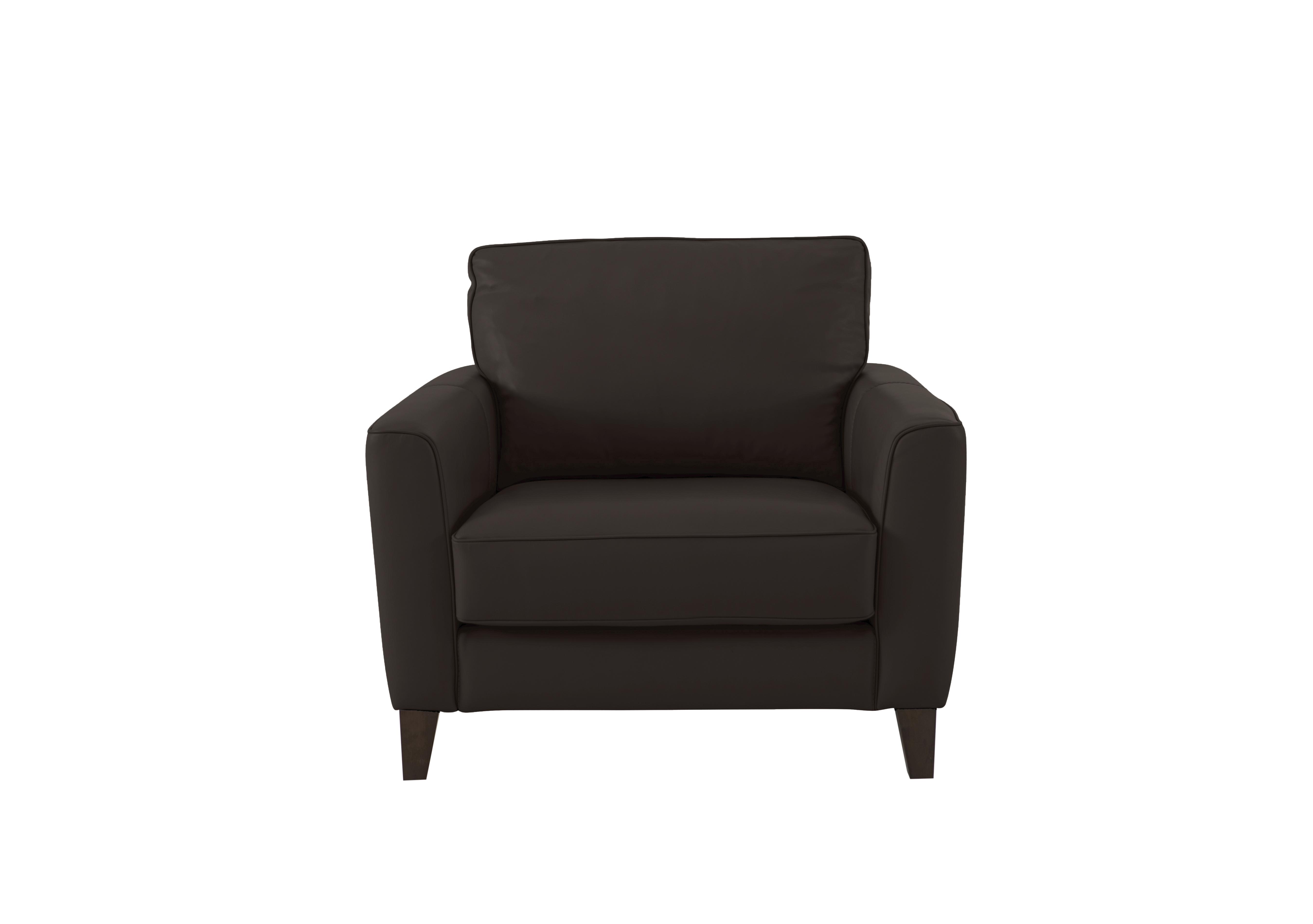 Brondby Leather Armchair in Bv-1748 Dark Chocolate on Furniture Village