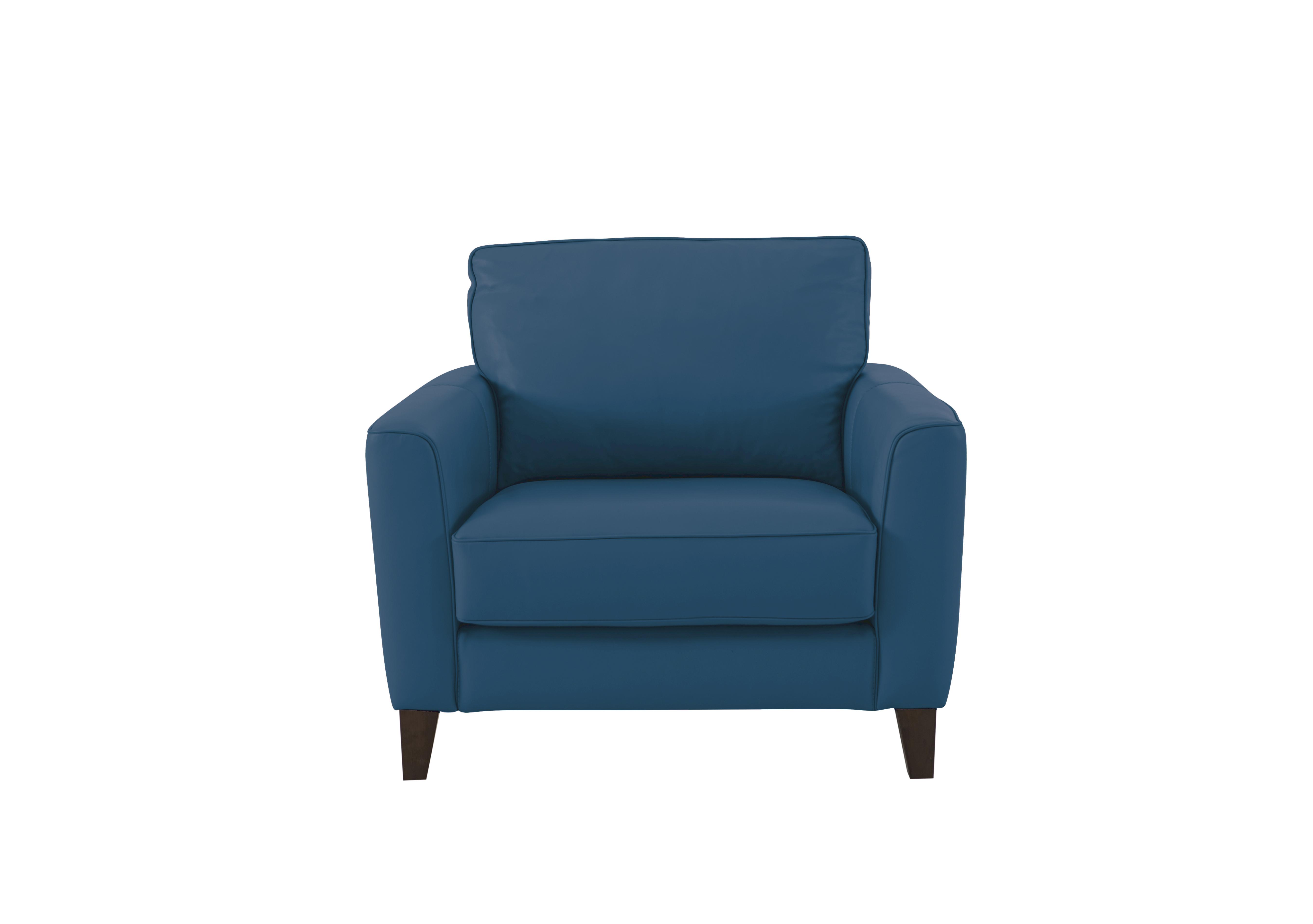 Brondby Leather Armchair in Nc-284e Carribean Sea on Furniture Village