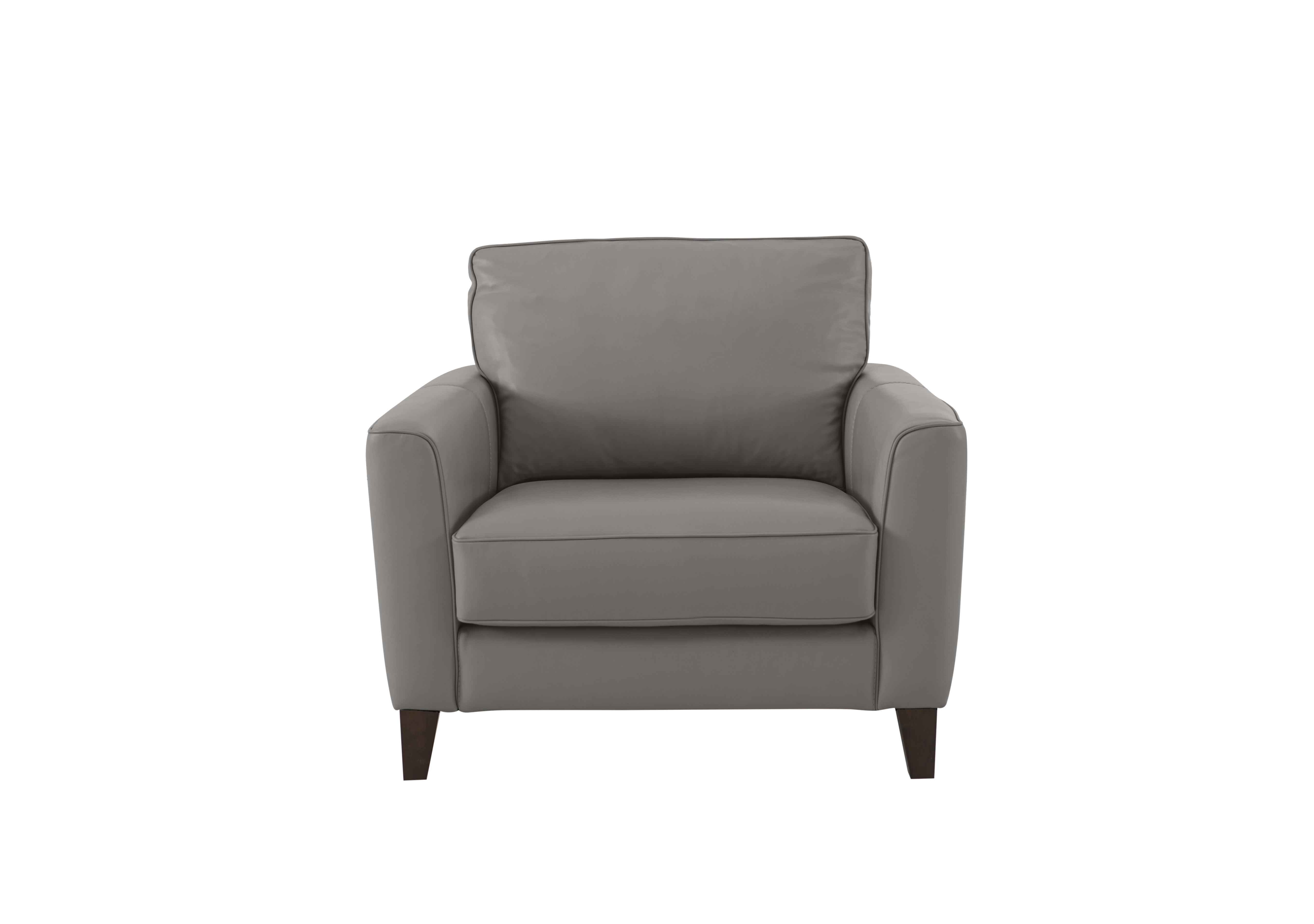 Brondby Leather Armchair in Nc-435e Sleet on Furniture Village