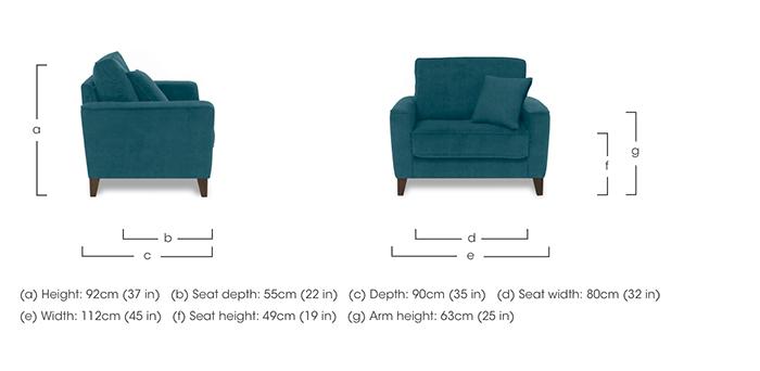 Brondby Fabric Cuddle Chair in  on Furniture Village