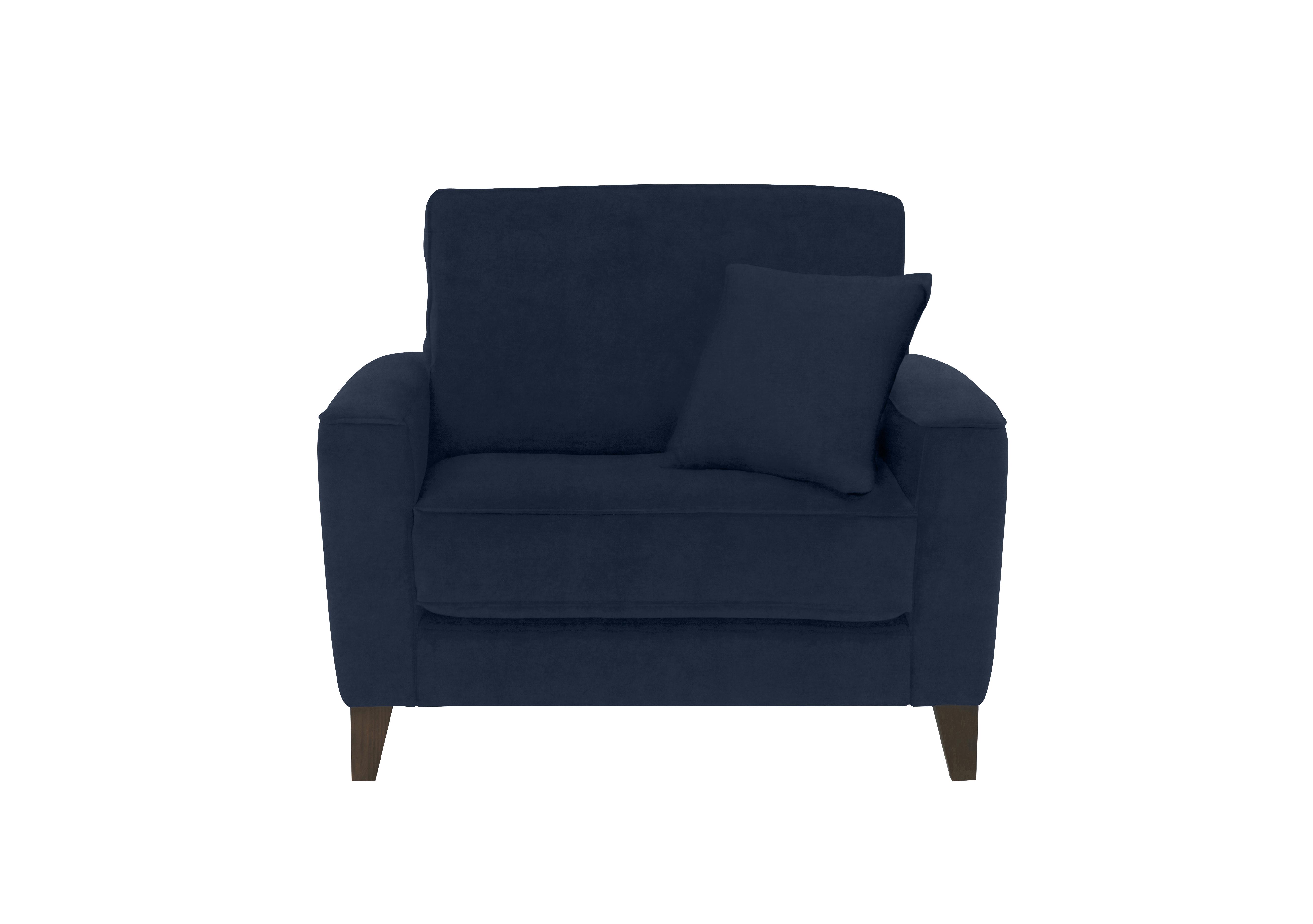 Brondby Fabric Cuddle Chair in Fab-Can-R330 Steel Blue on Furniture Village