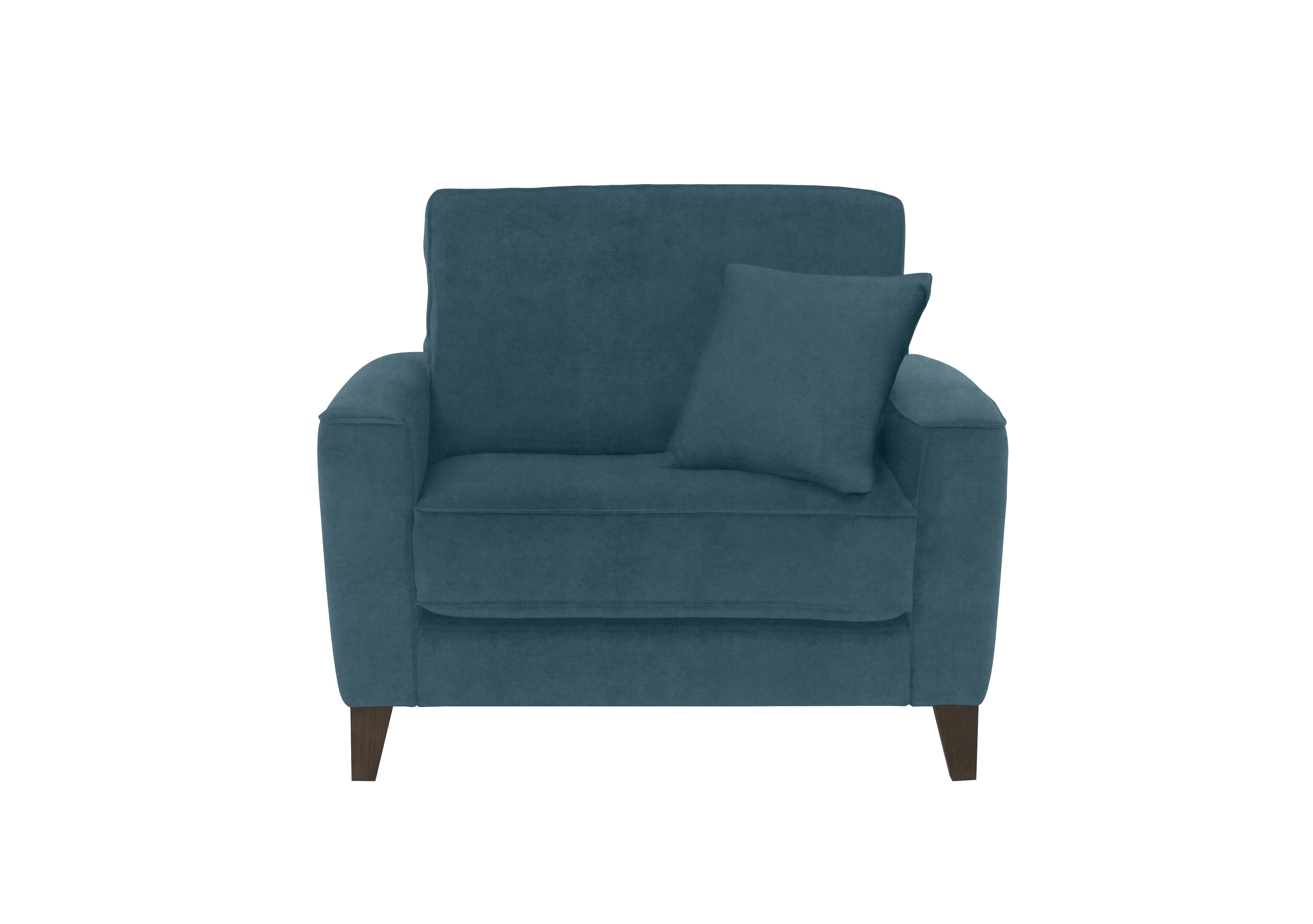 Brondby Fabric Cuddle Chair in Fab-Can-R340 Peacock on Furniture Village