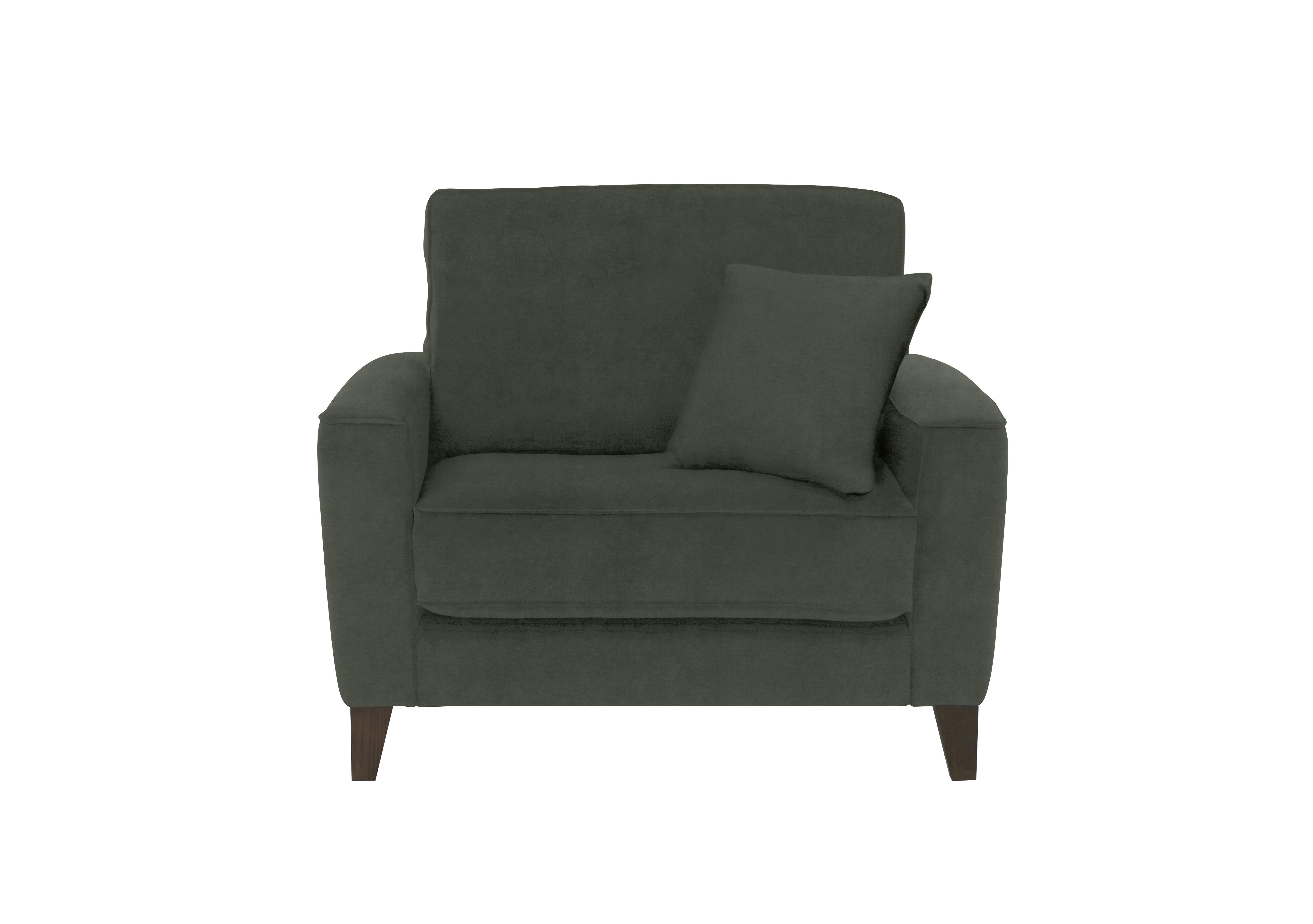 Brondby Fabric Cuddle Chair in Fab-Can-R352 Forest Green on Furniture Village