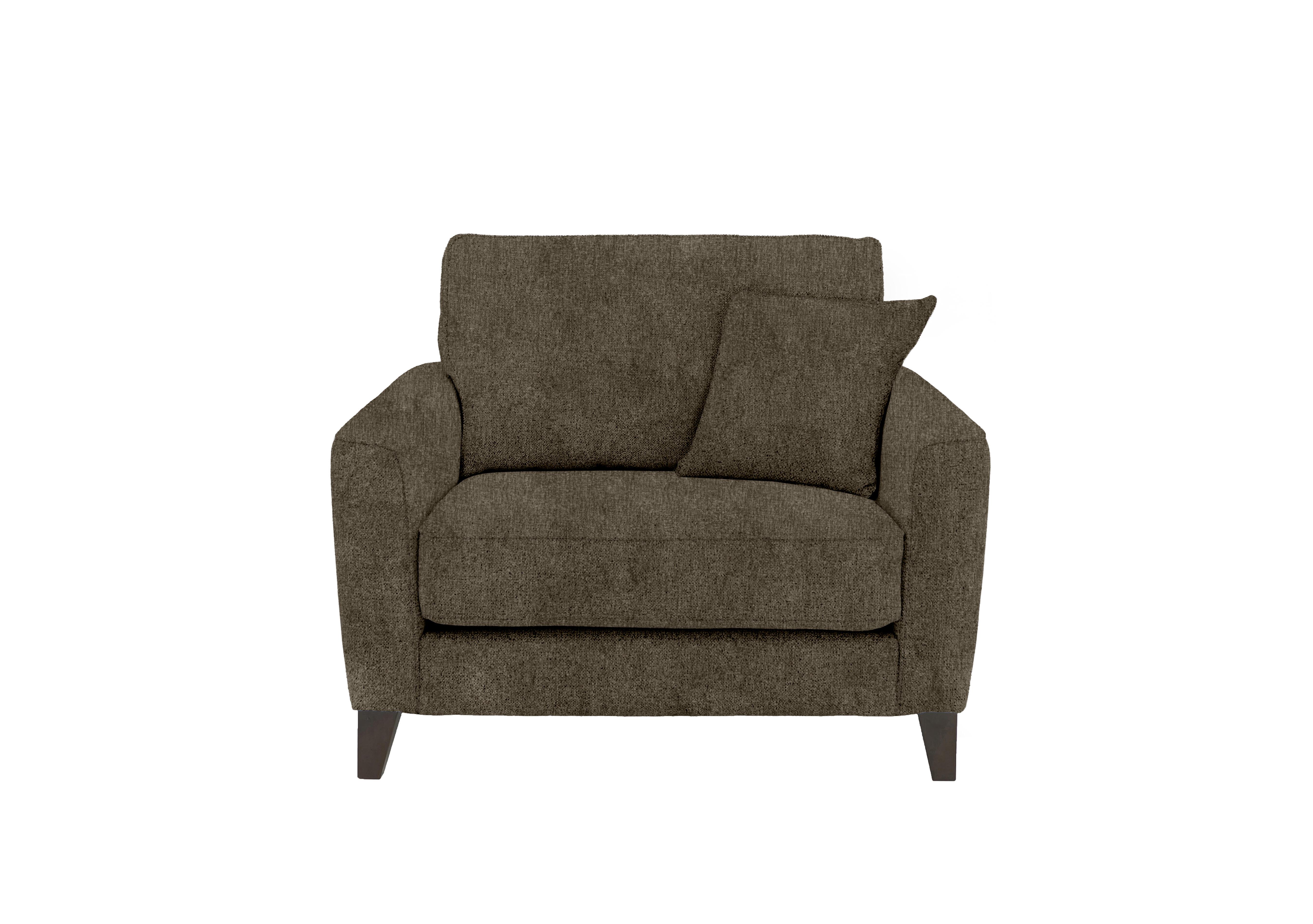 Brondby Fabric Cuddle Chair in Fab-Crn-R105 Olive on Furniture Village