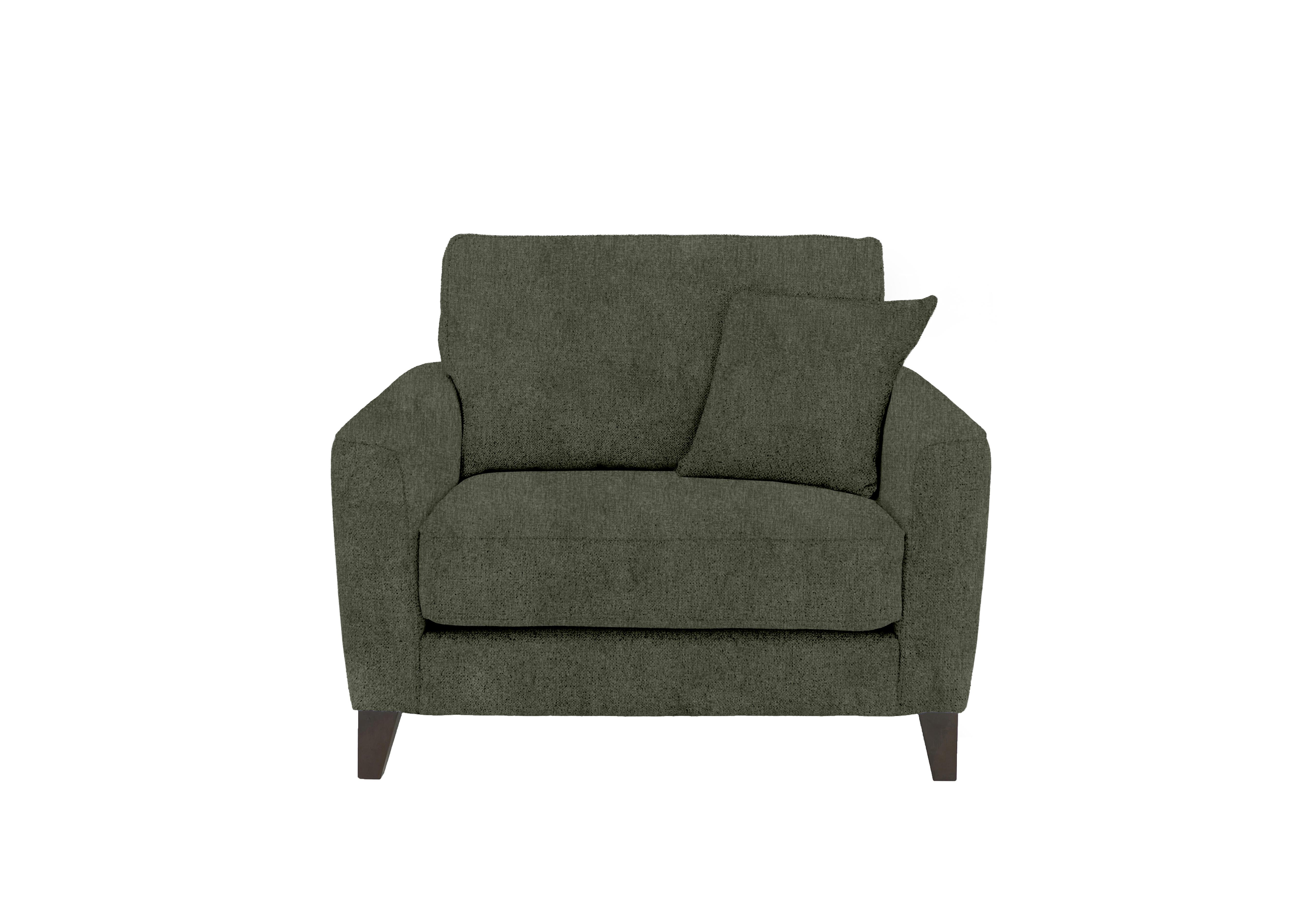 Brondby Fabric Cuddle Chair in Fab-Crn-R353 Forrest Green on Furniture Village