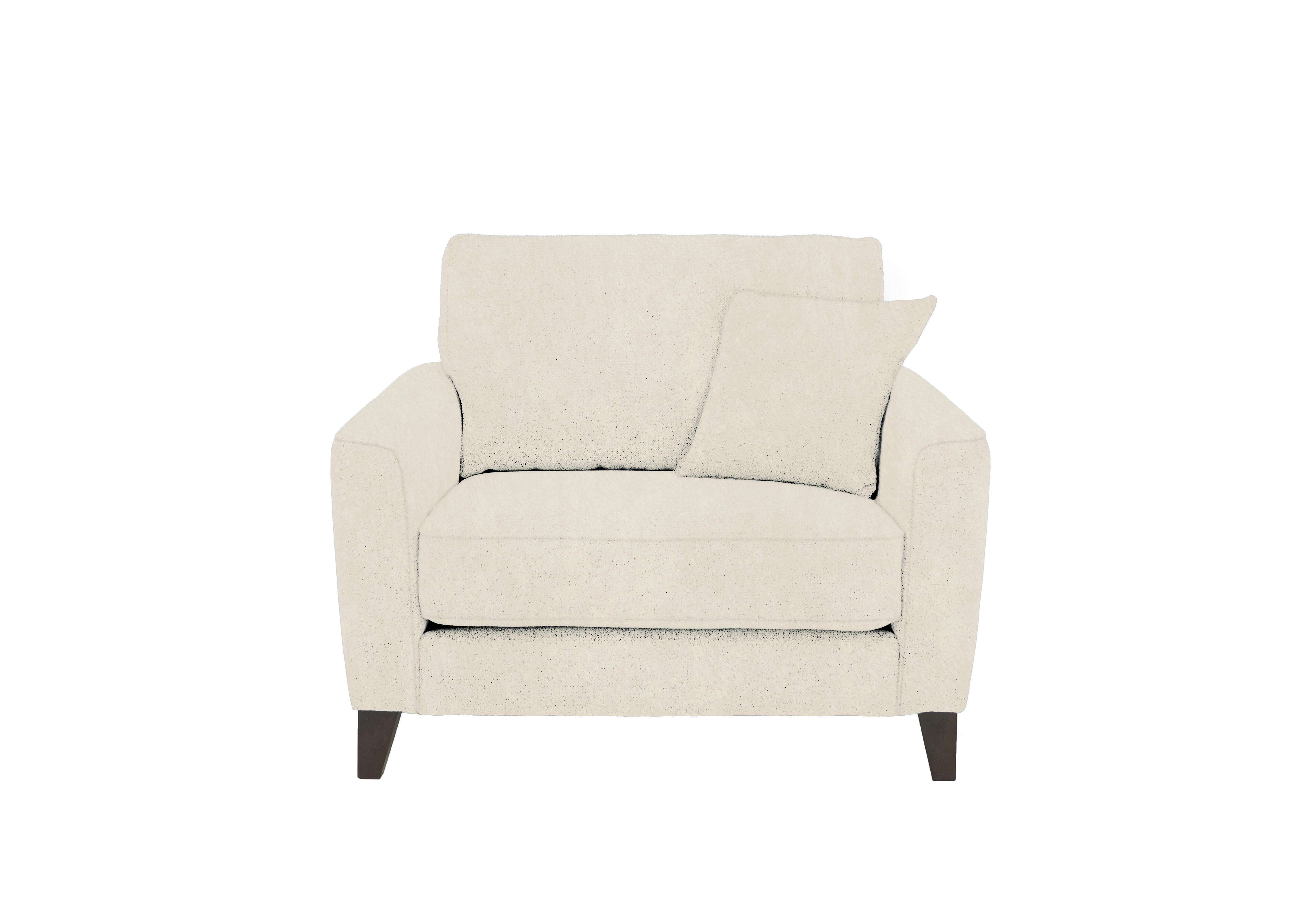 Brondby Fabric Cuddle Chair in Fab-Dab-R06 Beige on Furniture Village