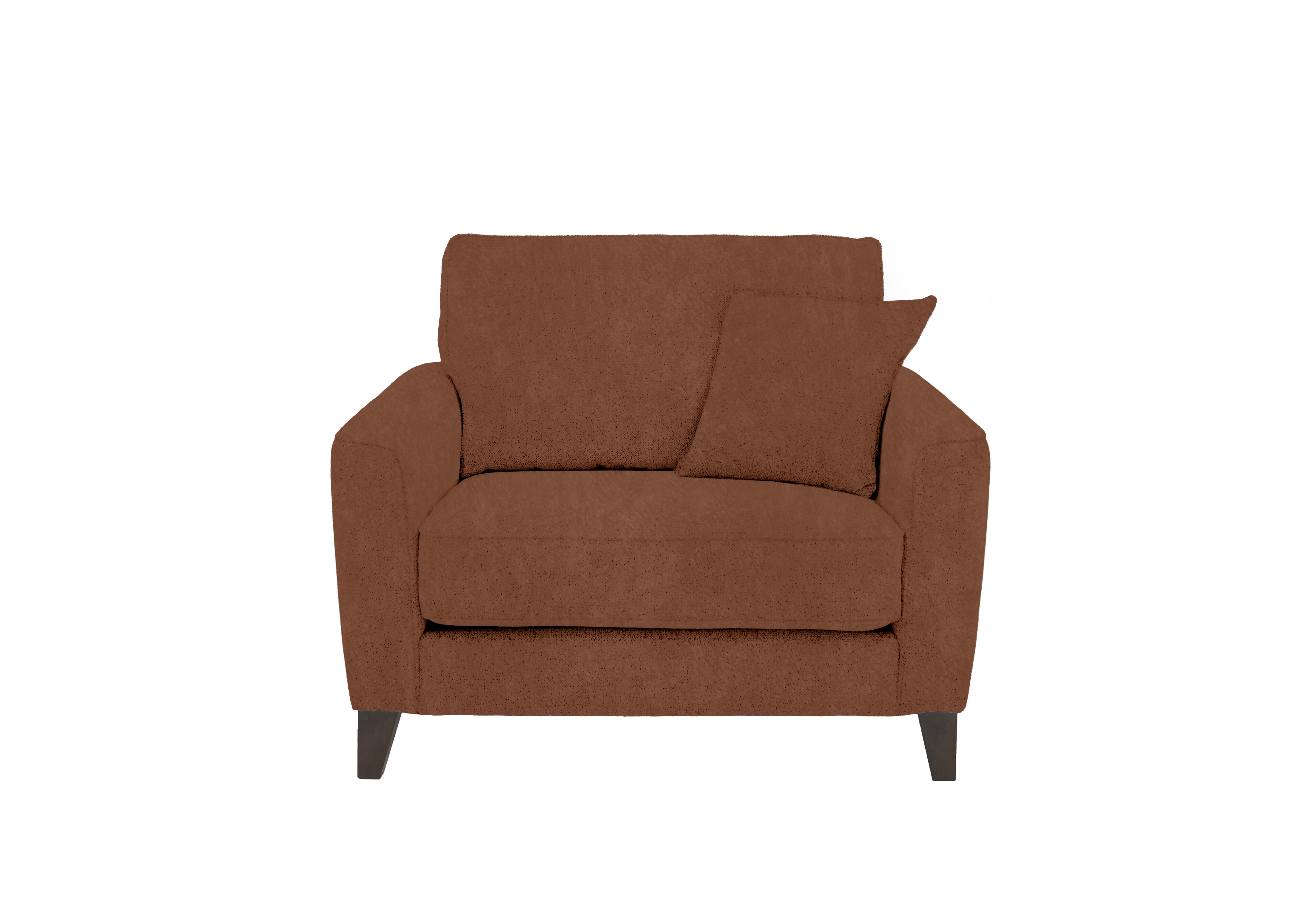 Brondby Fabric Cuddle Chair in Fab-Dab-R13 Rust on Furniture Village