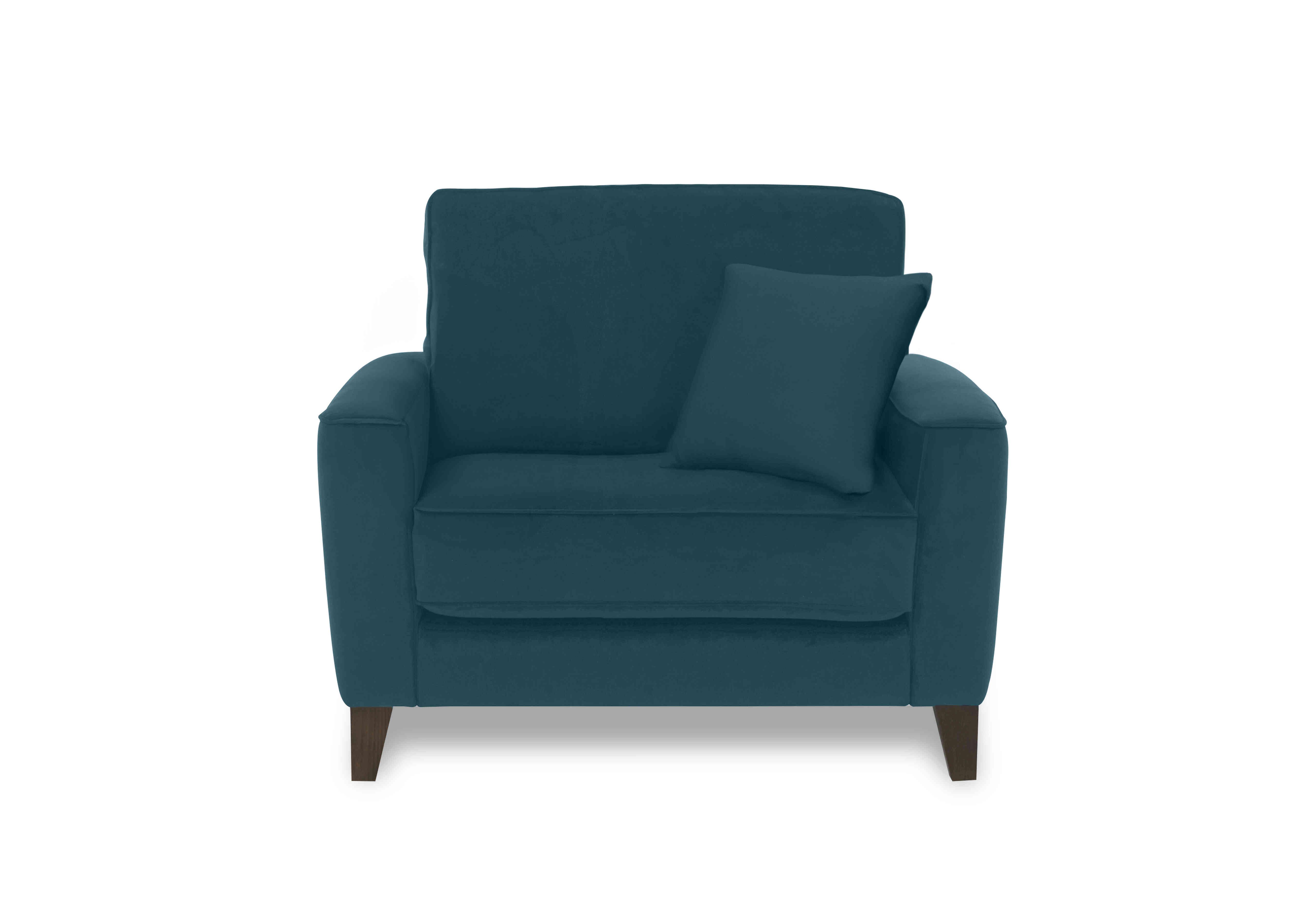 Brondby Fabric Cuddle Chair in Fab-Meg-R36 Lake Green on Furniture Village