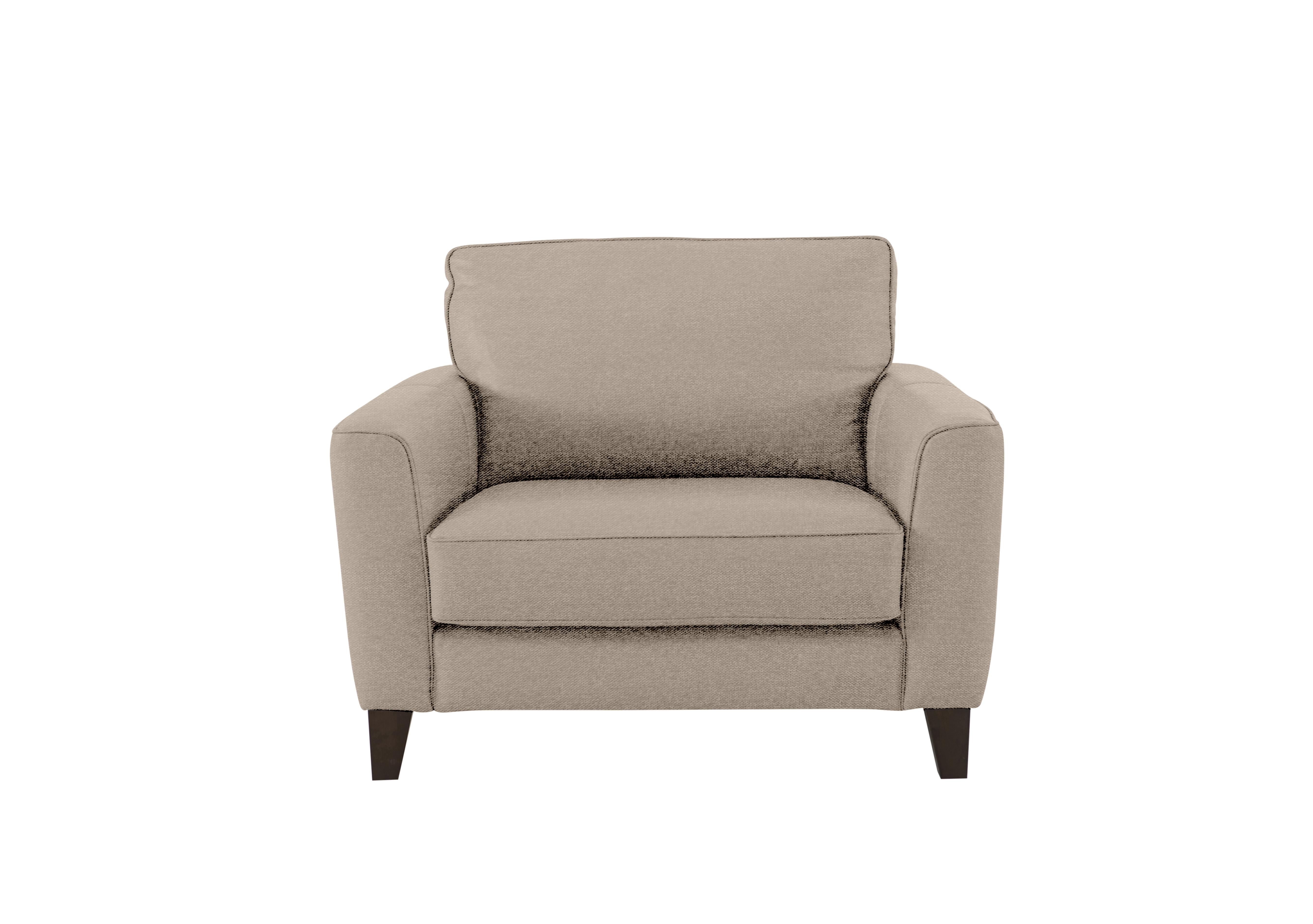Brondby Fabric Cuddle Chair in Fab-Ska-R28 Beige on Furniture Village