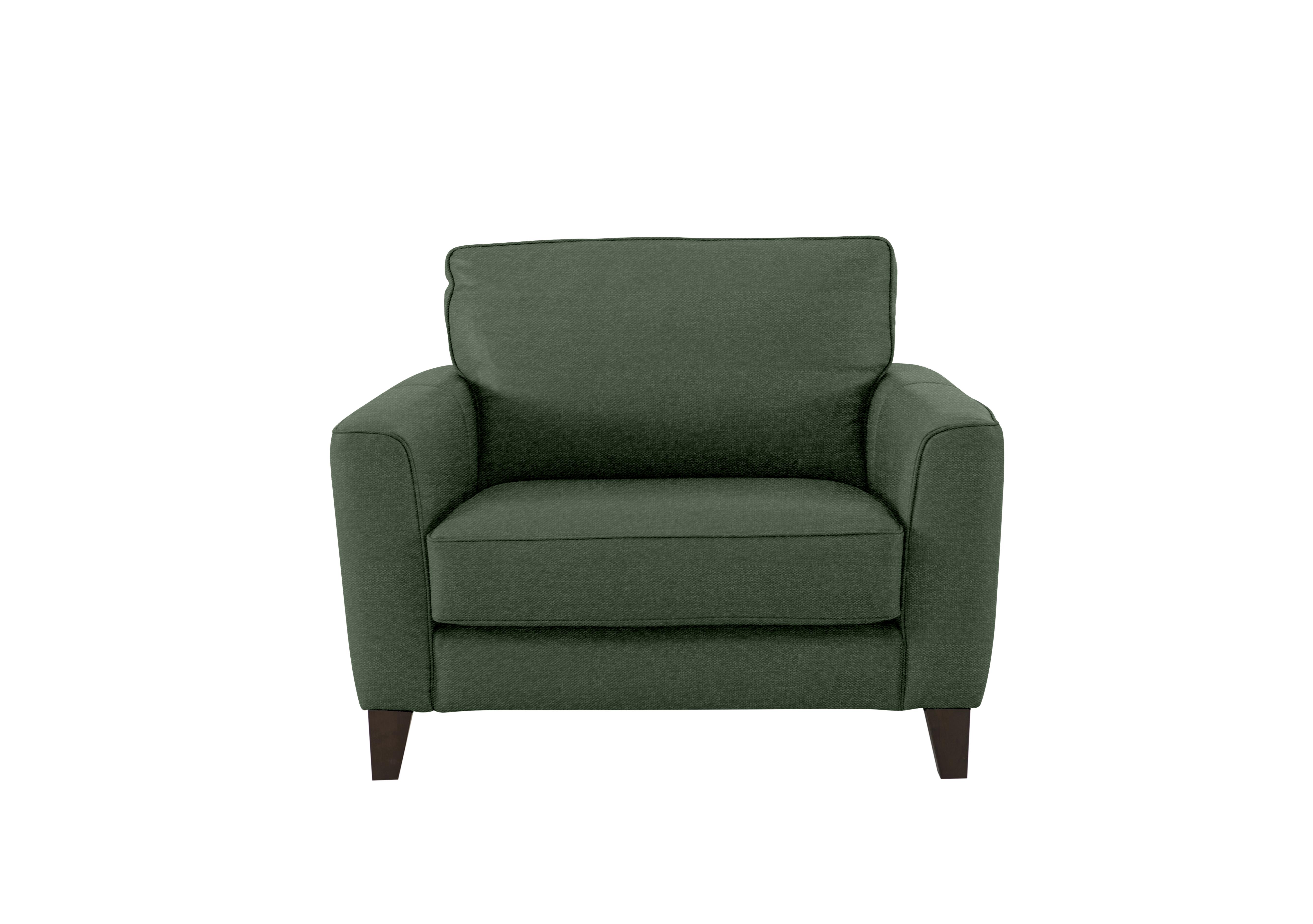 Brondby Fabric Cuddle Chair in Fab-Ska-R48 Moss Green on Furniture Village