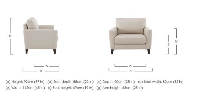 Brondby Leather Cuddle Chair in  on Furniture Village