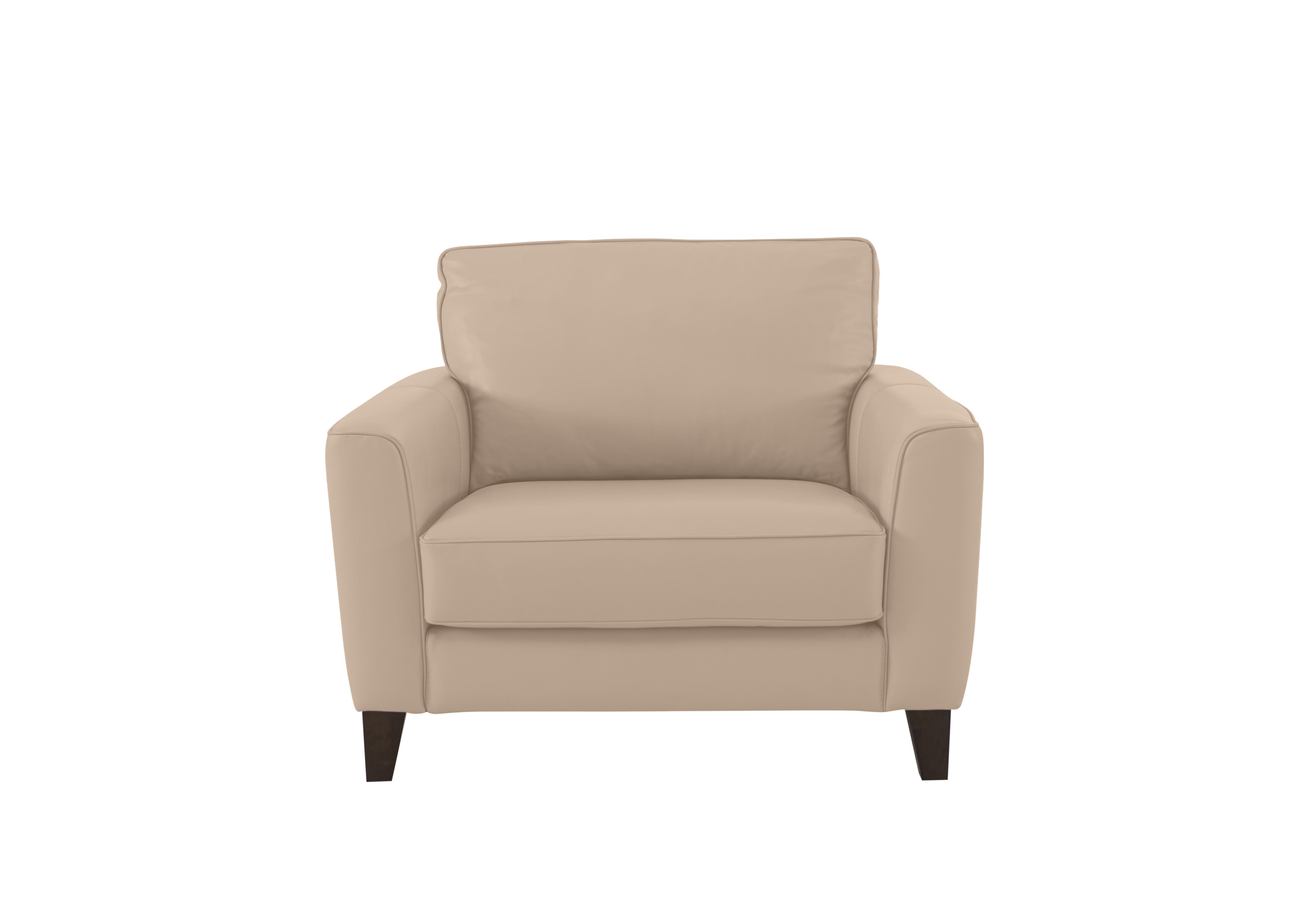 Brondby Leather Cuddle Chair in Bv-039c Pebble on Furniture Village