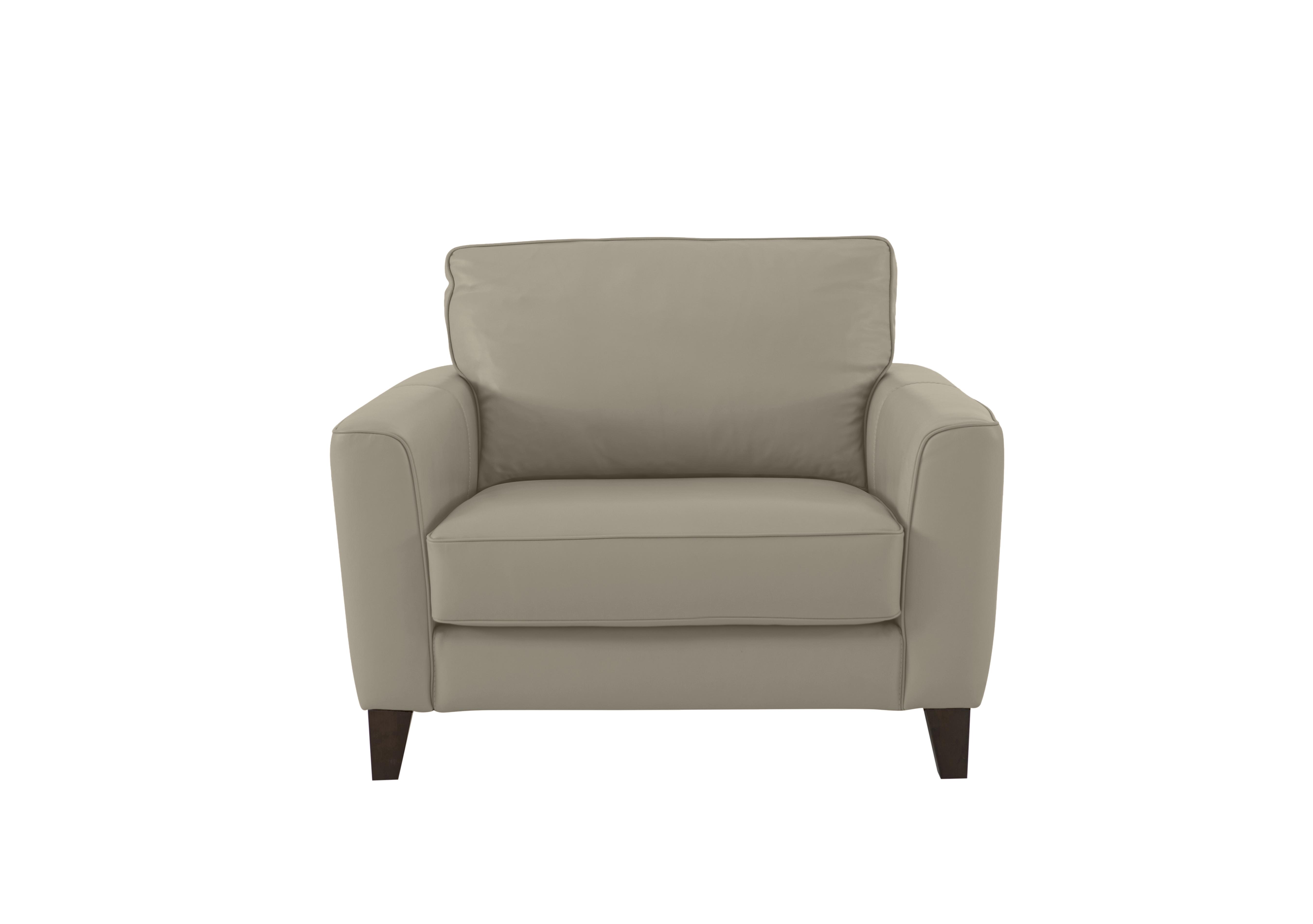 Brondby Leather Cuddle Chair in Bv-722a Taupe on Furniture Village