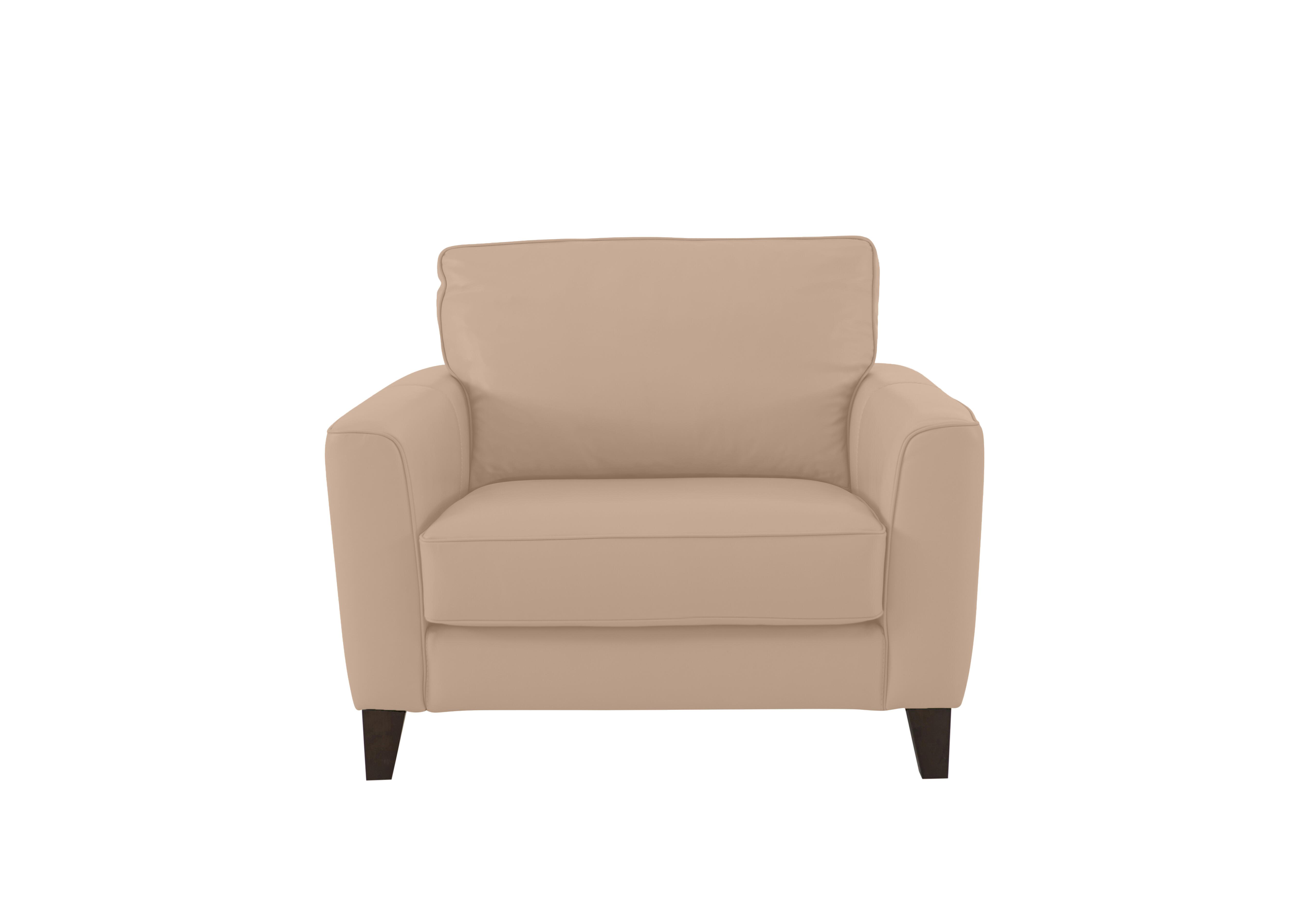 Brondby Leather Cuddle Chair in Bv-8475 Nude on Furniture Village