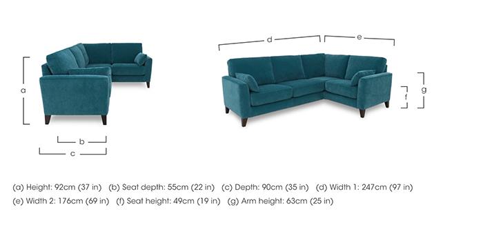 Brondby Small Fabric Corner Sofa in  on Furniture Village