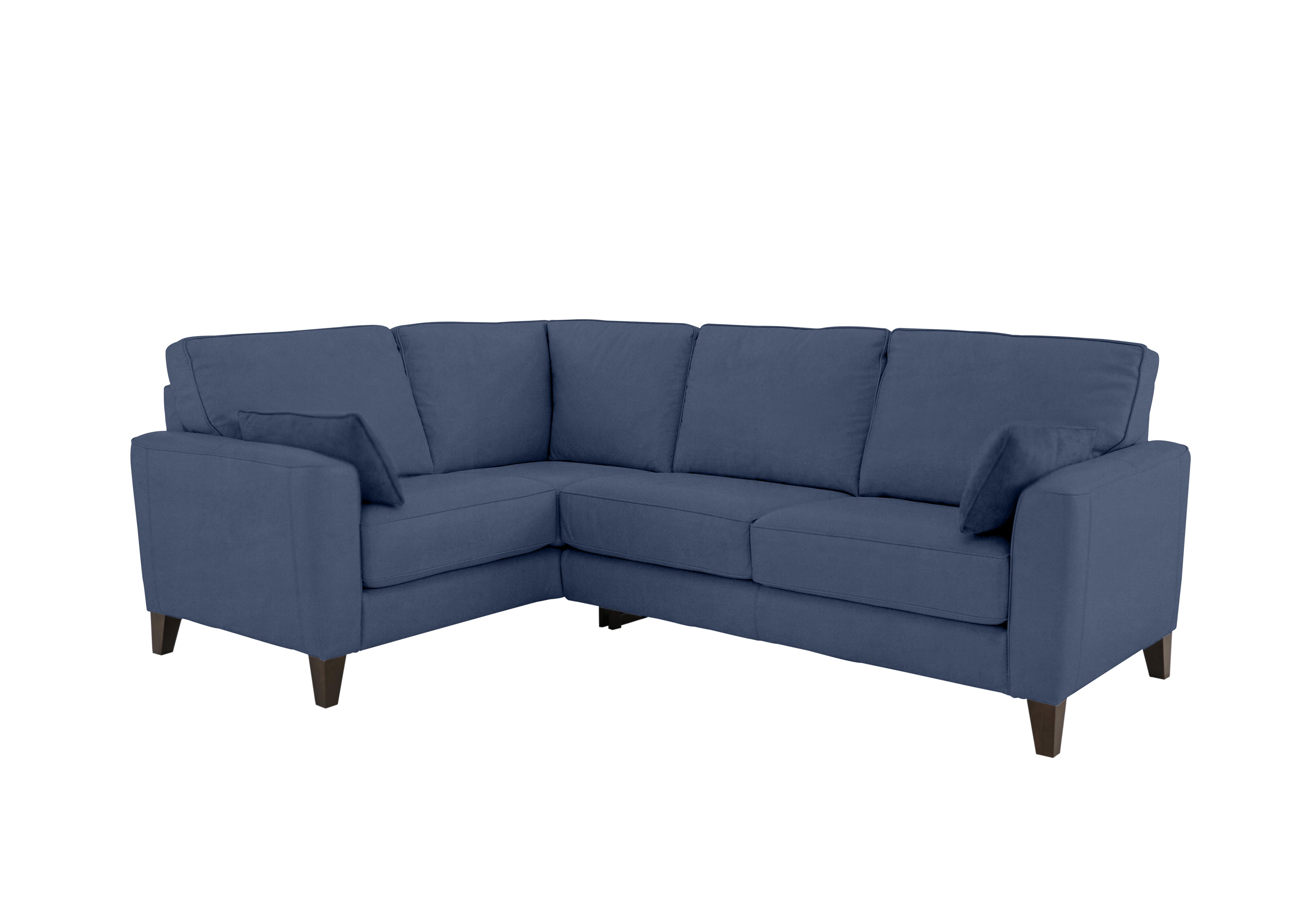 Brondby Small Fabric Corner Sofa in Bfa-Blj-R10 Blue on Furniture Village