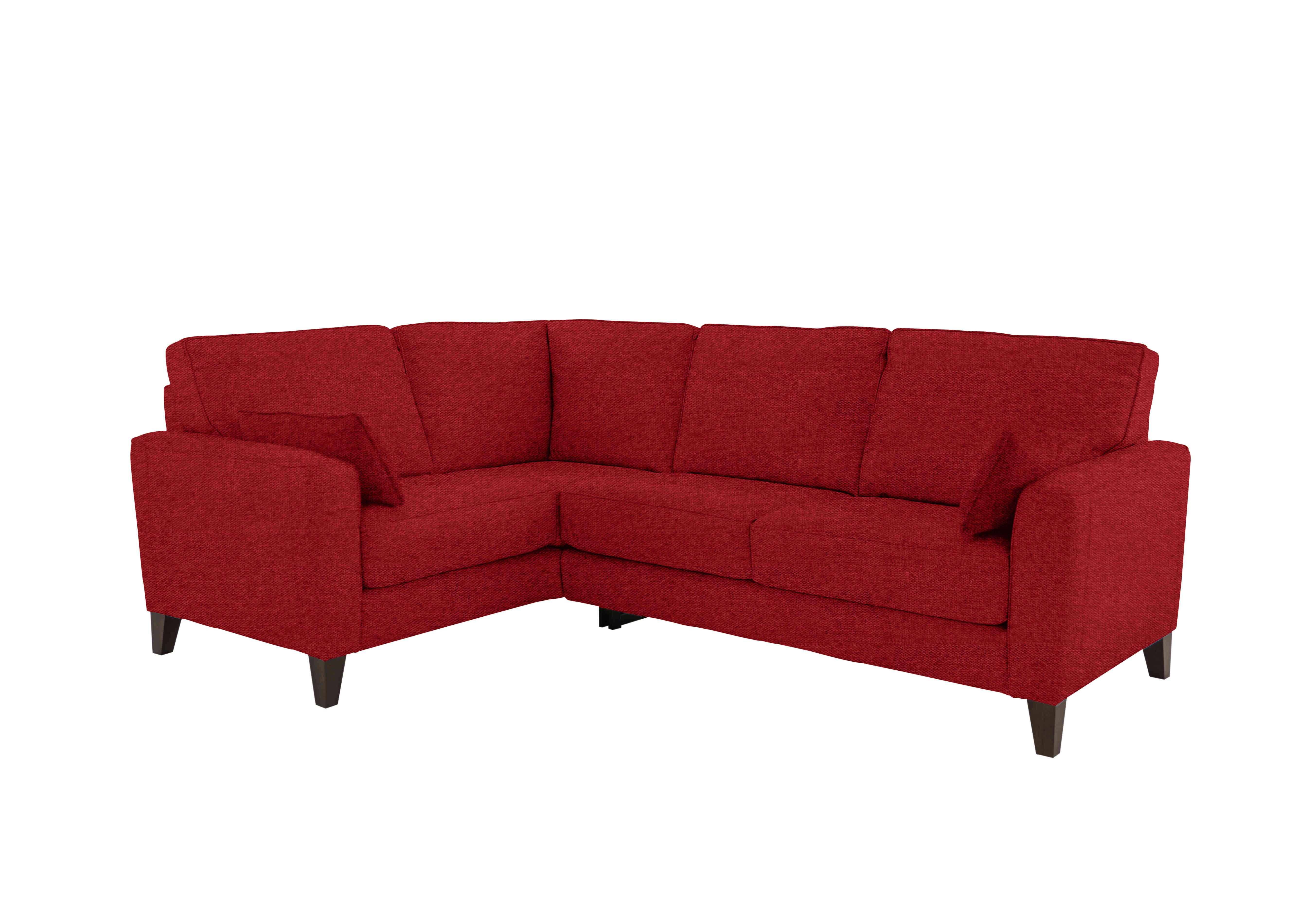Brondby Small Fabric Corner Sofa in Fab-Blt-R29 Red on Furniture Village