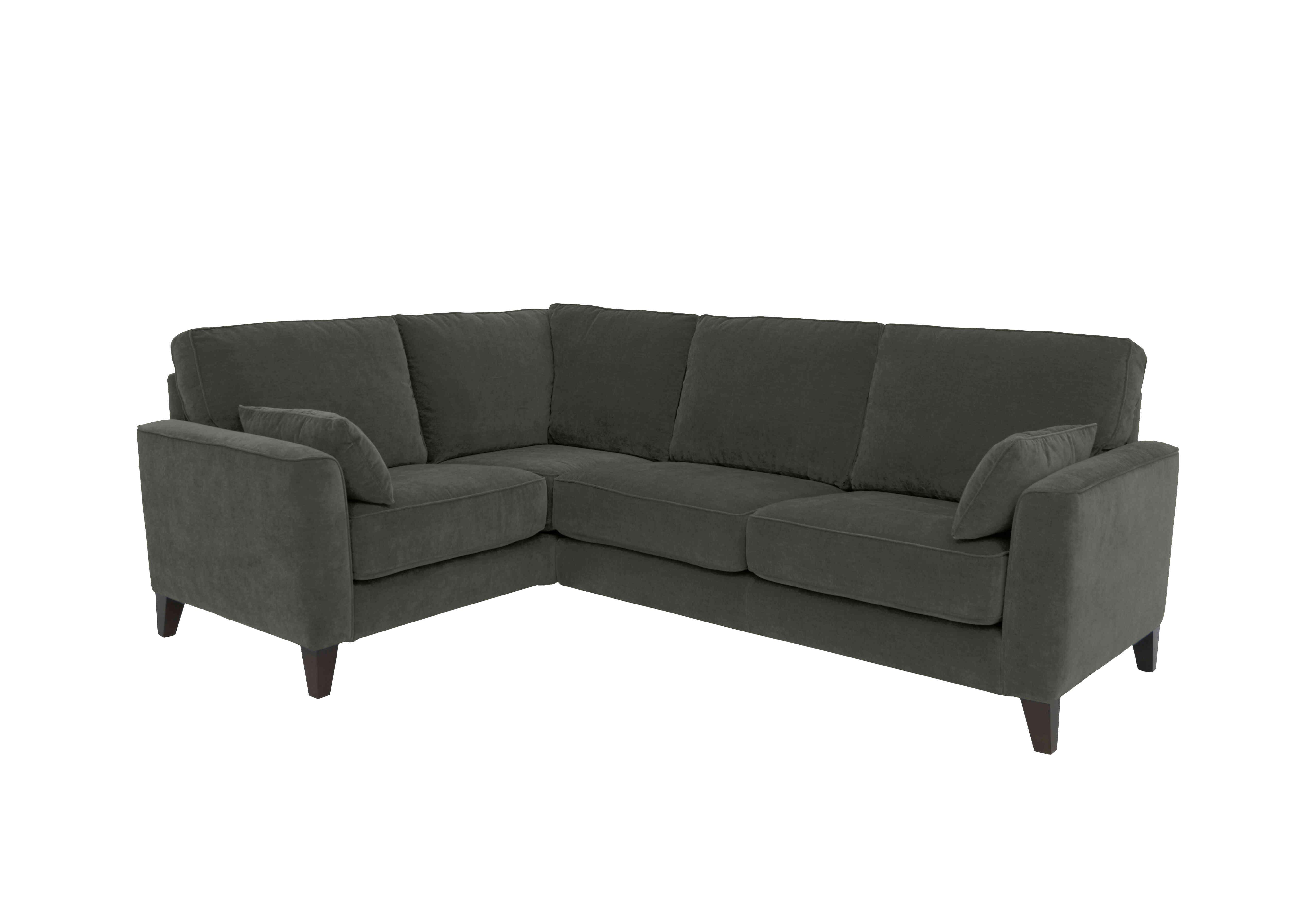 Brondby Small Fabric Corner Sofa in Fab-Can-R352 Forest Green on Furniture Village