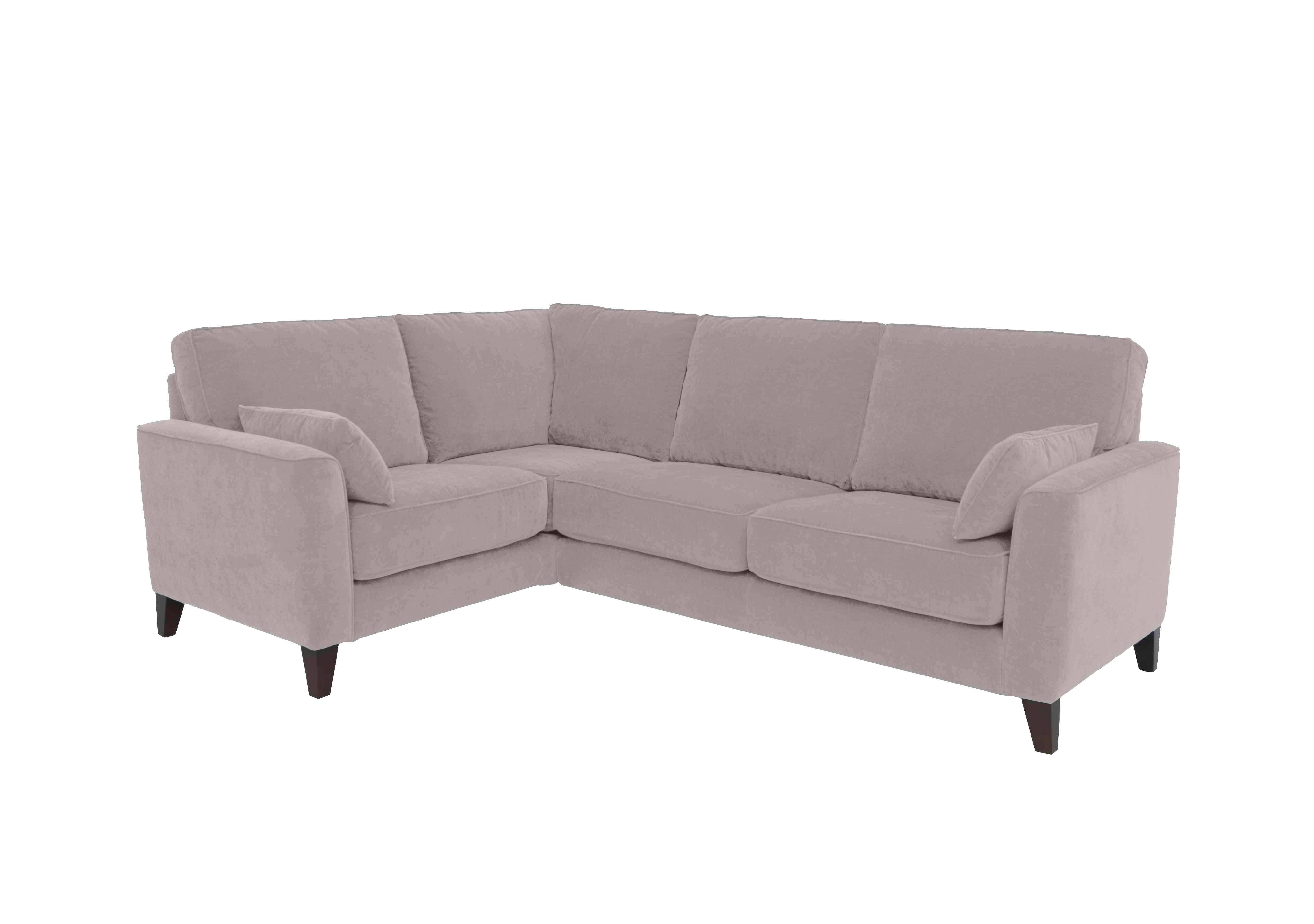 Brondby Small Fabric Corner Sofa in Fab-Can-R452 Greymist on Furniture Village