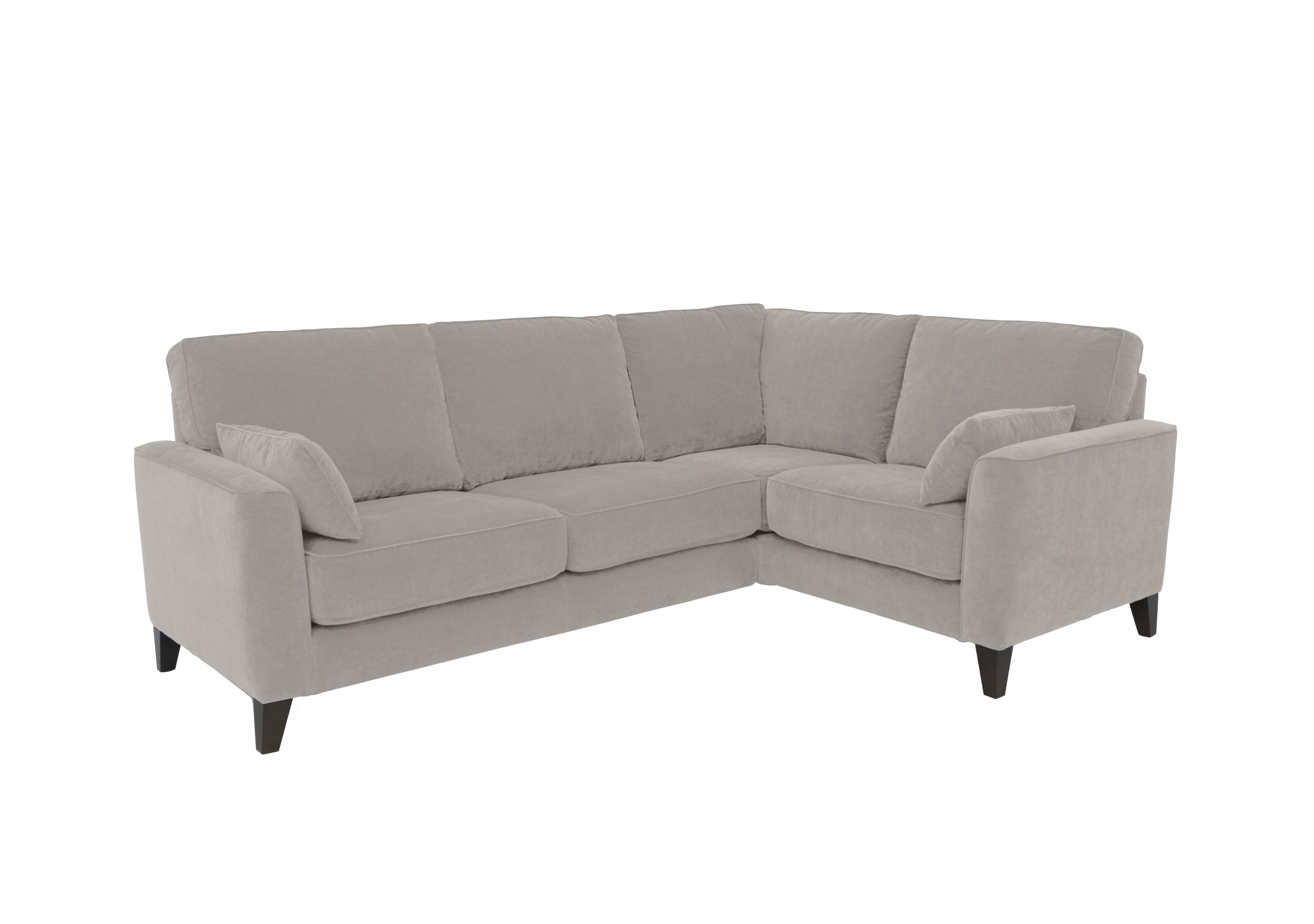 Brondby Small Fabric Corner Sofa in Fab-Can-R452 Greymist on Furniture Village
