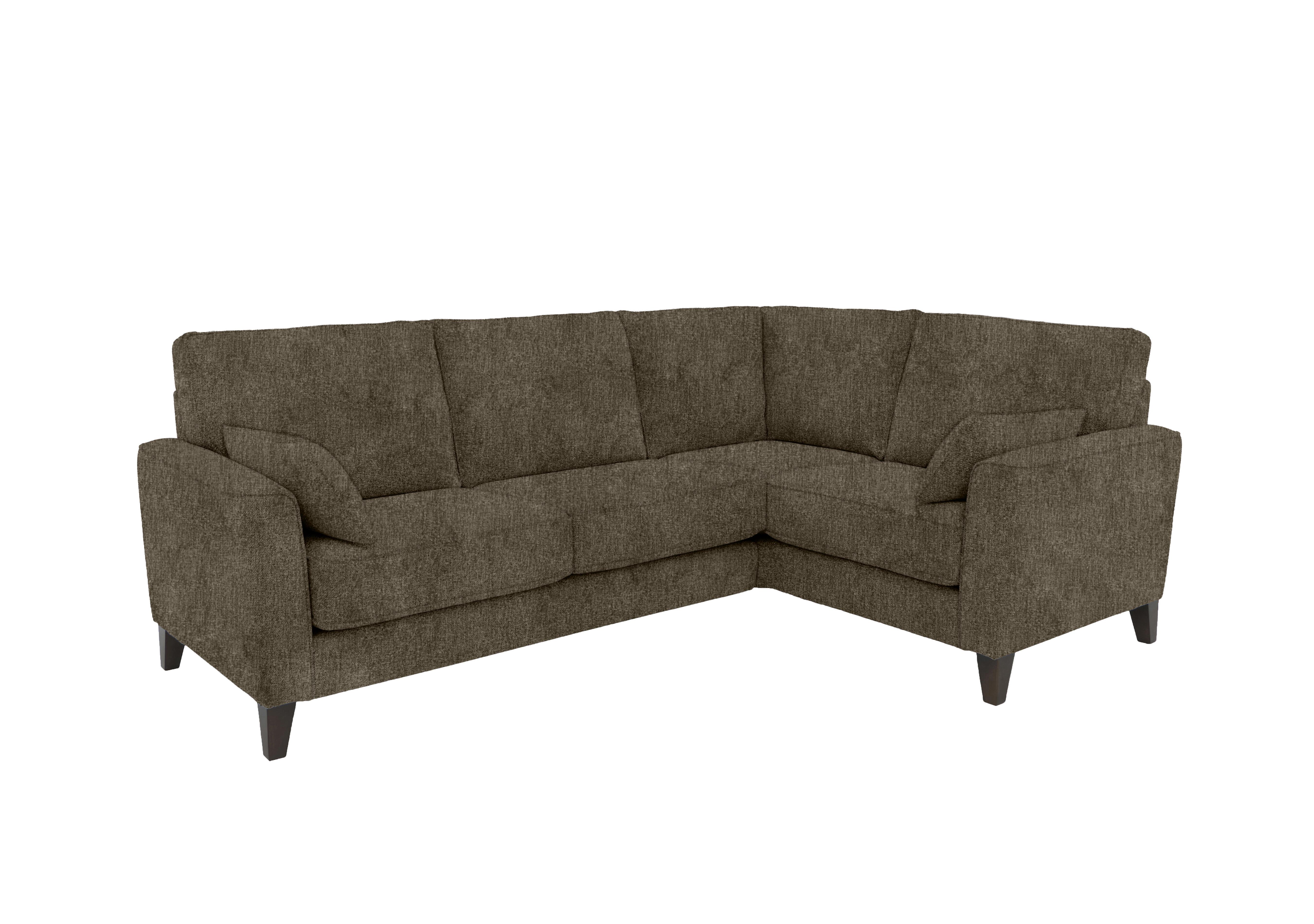 Brondby Small Fabric Corner Sofa in Fab-Crn-R105 Olive on Furniture Village