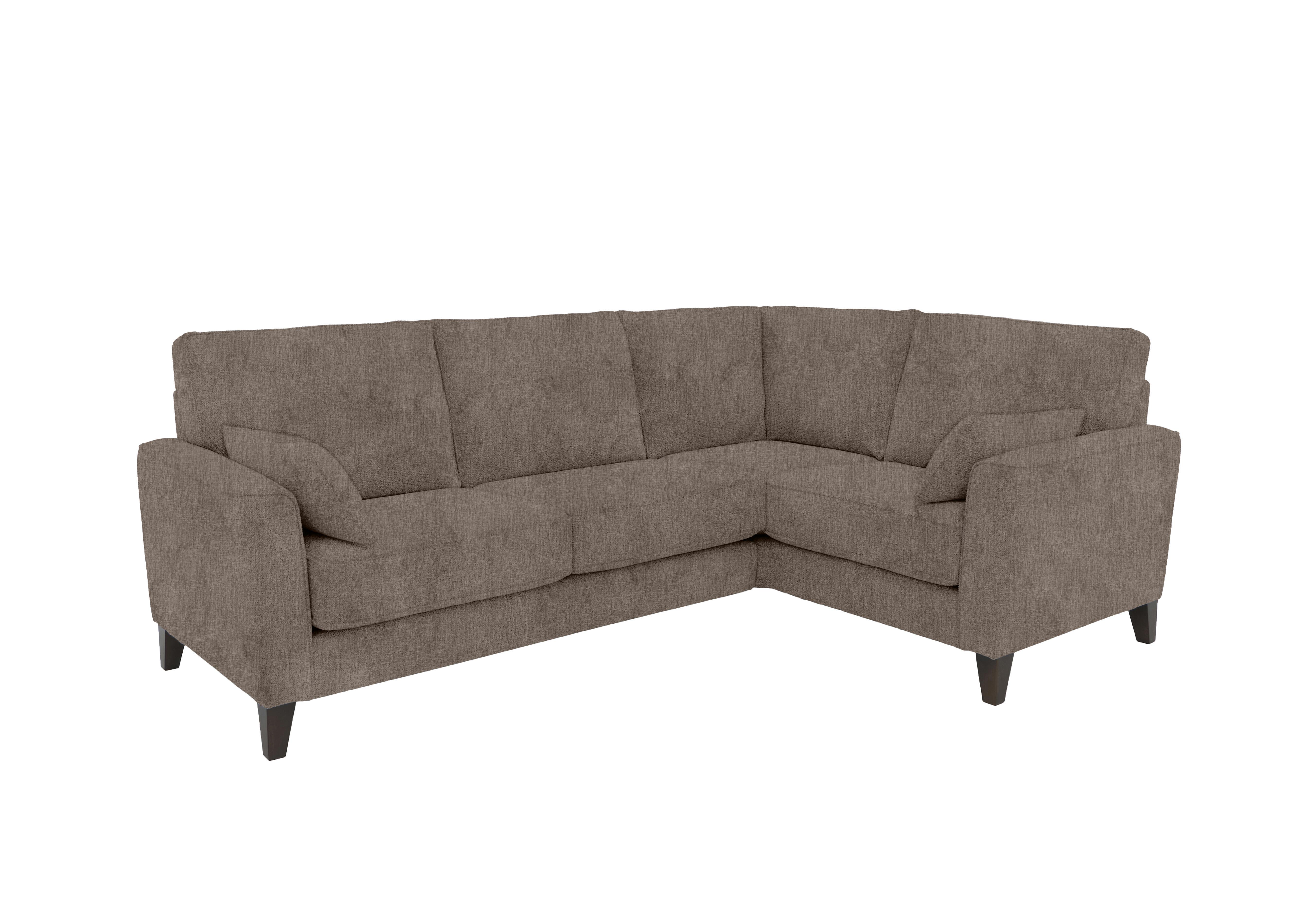 Brondby Small Fabric Corner Sofa in Fab-Crn-R431 Brown on Furniture Village