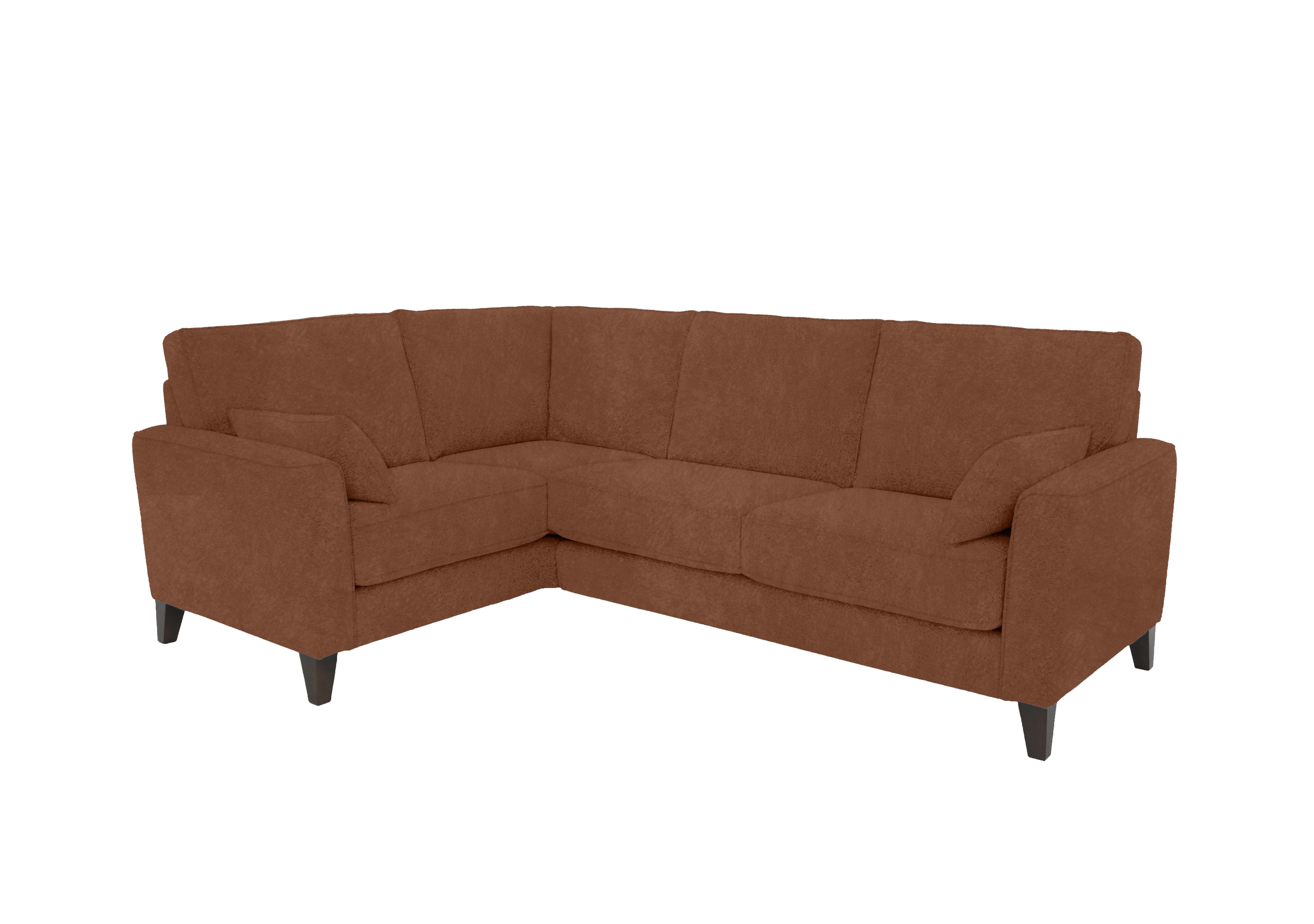 Brondby Small Fabric Corner Sofa in Fab-Dab-R13 Rust on Furniture Village