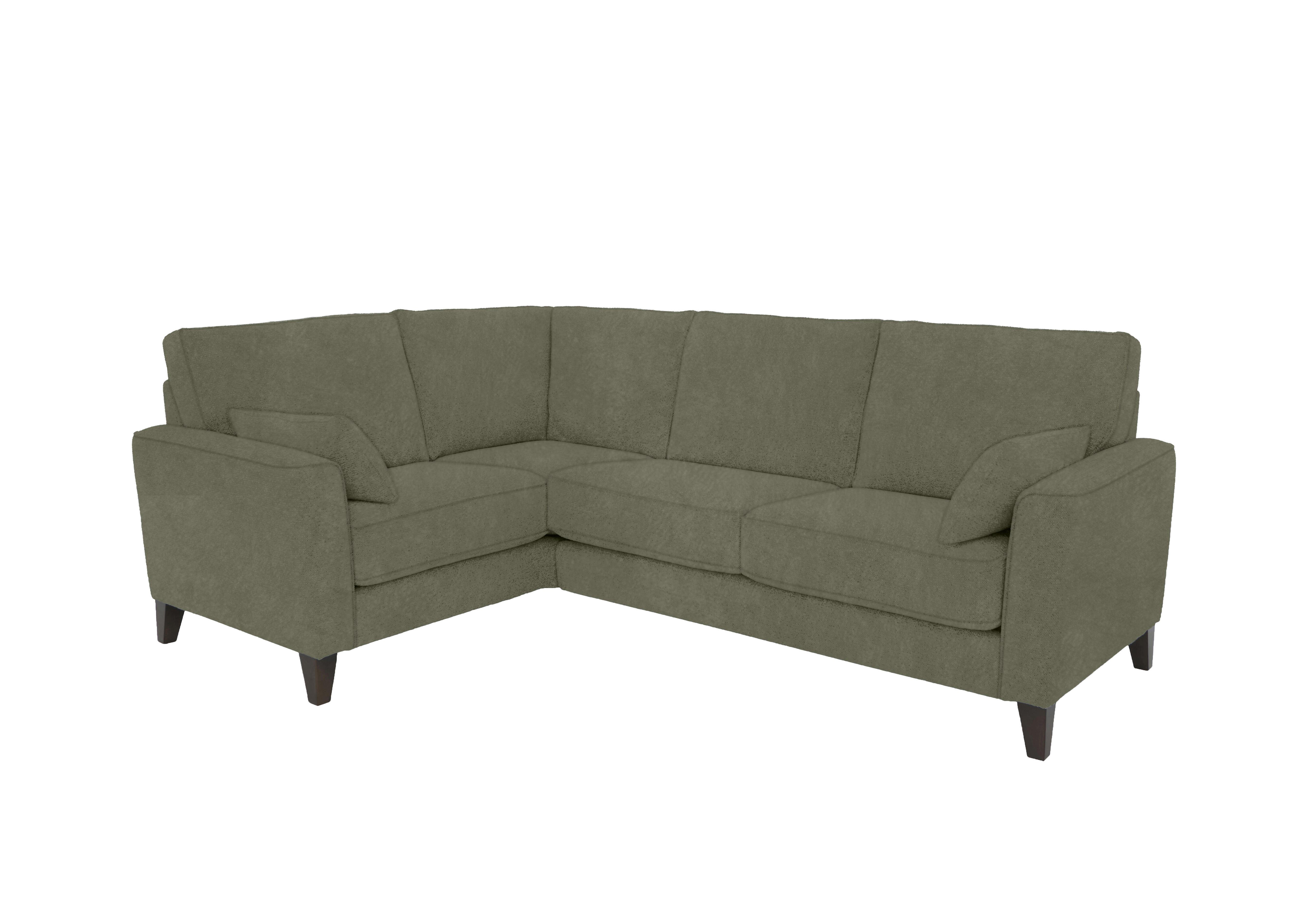 Brondby Small Fabric Corner Sofa in Fab-Dab-R16 Forrest Green on Furniture Village