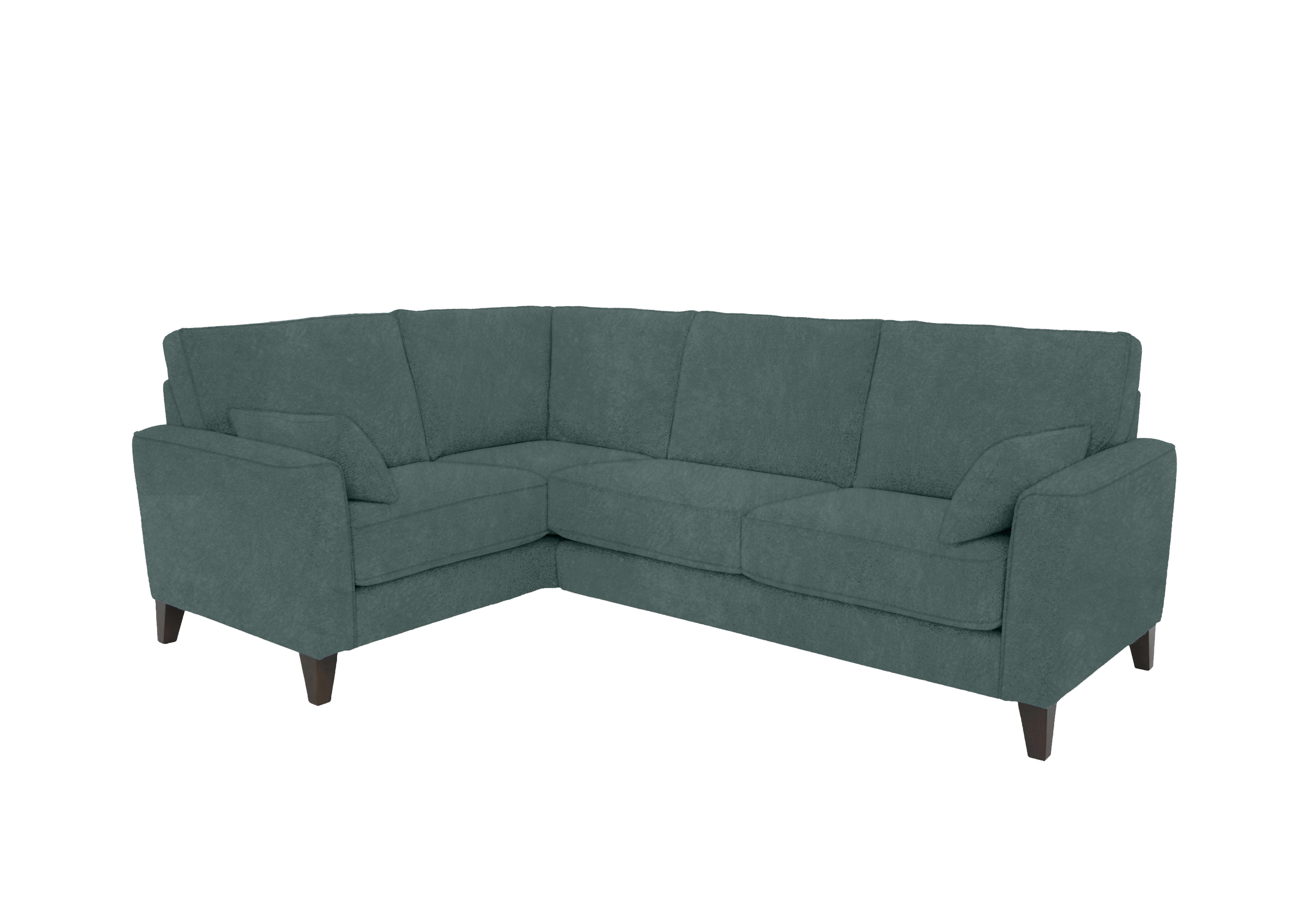Brondby Small Fabric Corner Sofa in Fab-Dab-R17 Peacock on Furniture Village