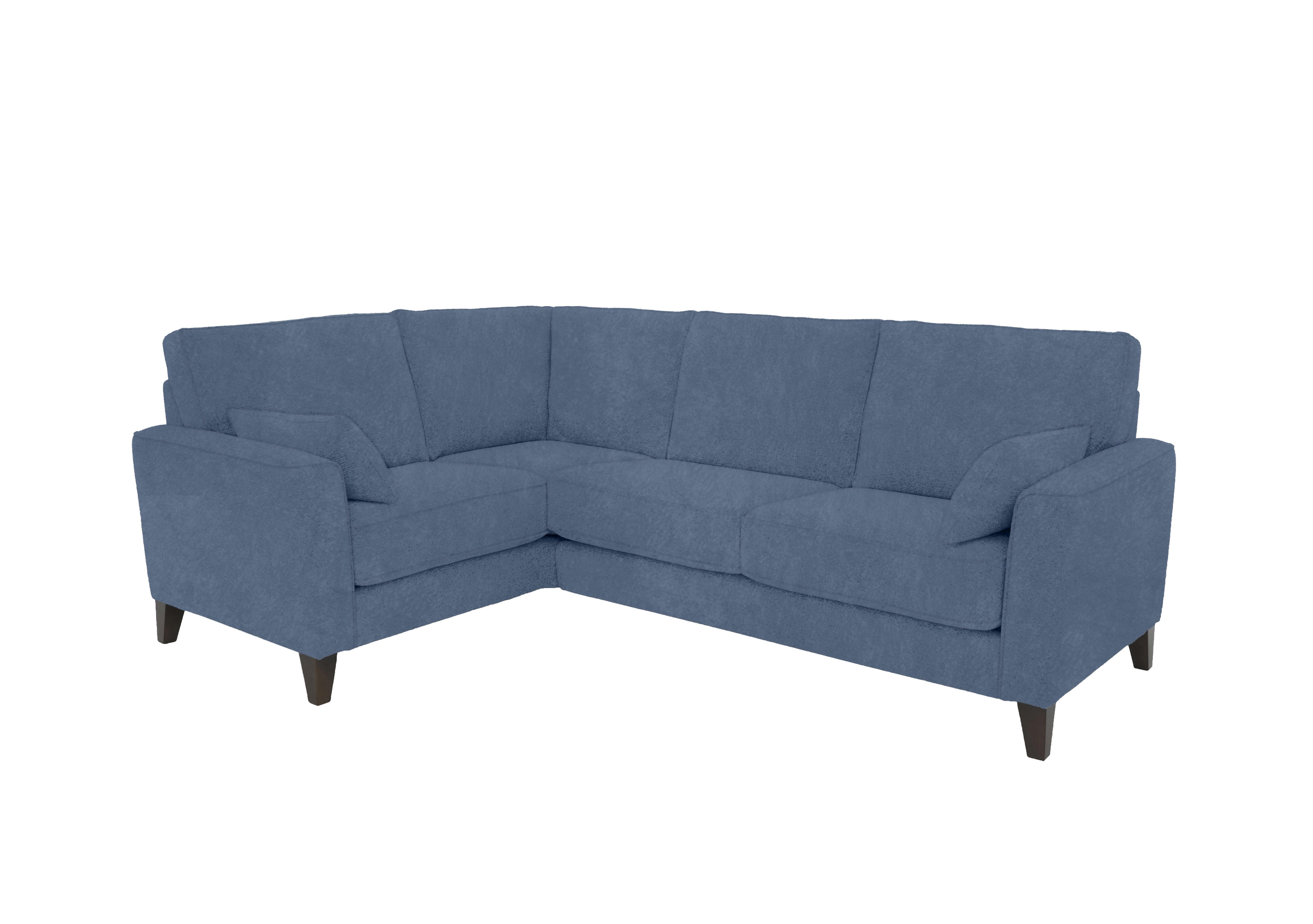 Brondby Small Fabric Corner Sofa in Fab-Dab-R18 Silverish Blue on Furniture Village