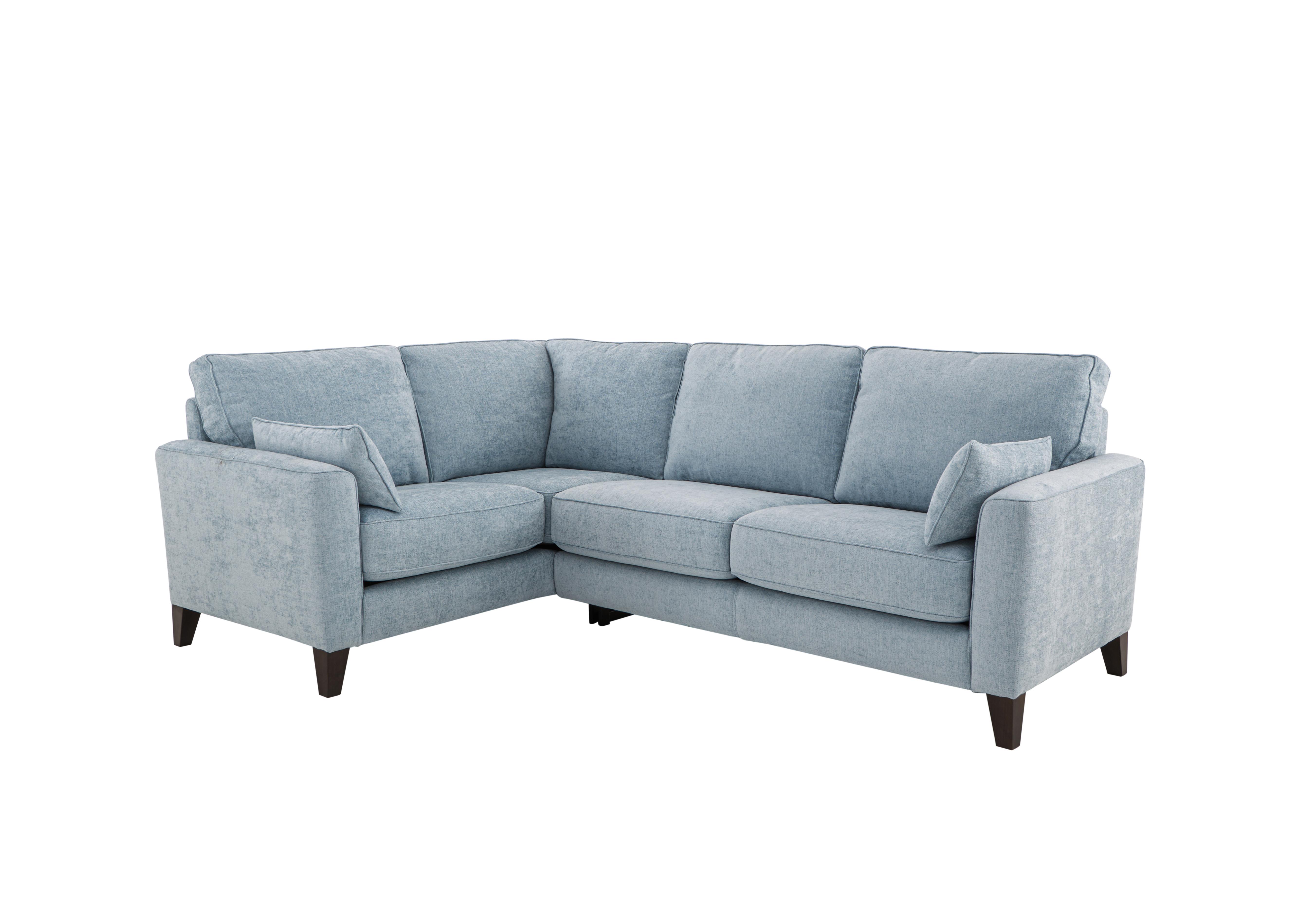 Brondby Small Fabric Corner Sofa in Fab-Meo-R17 Baby Blue on Furniture Village