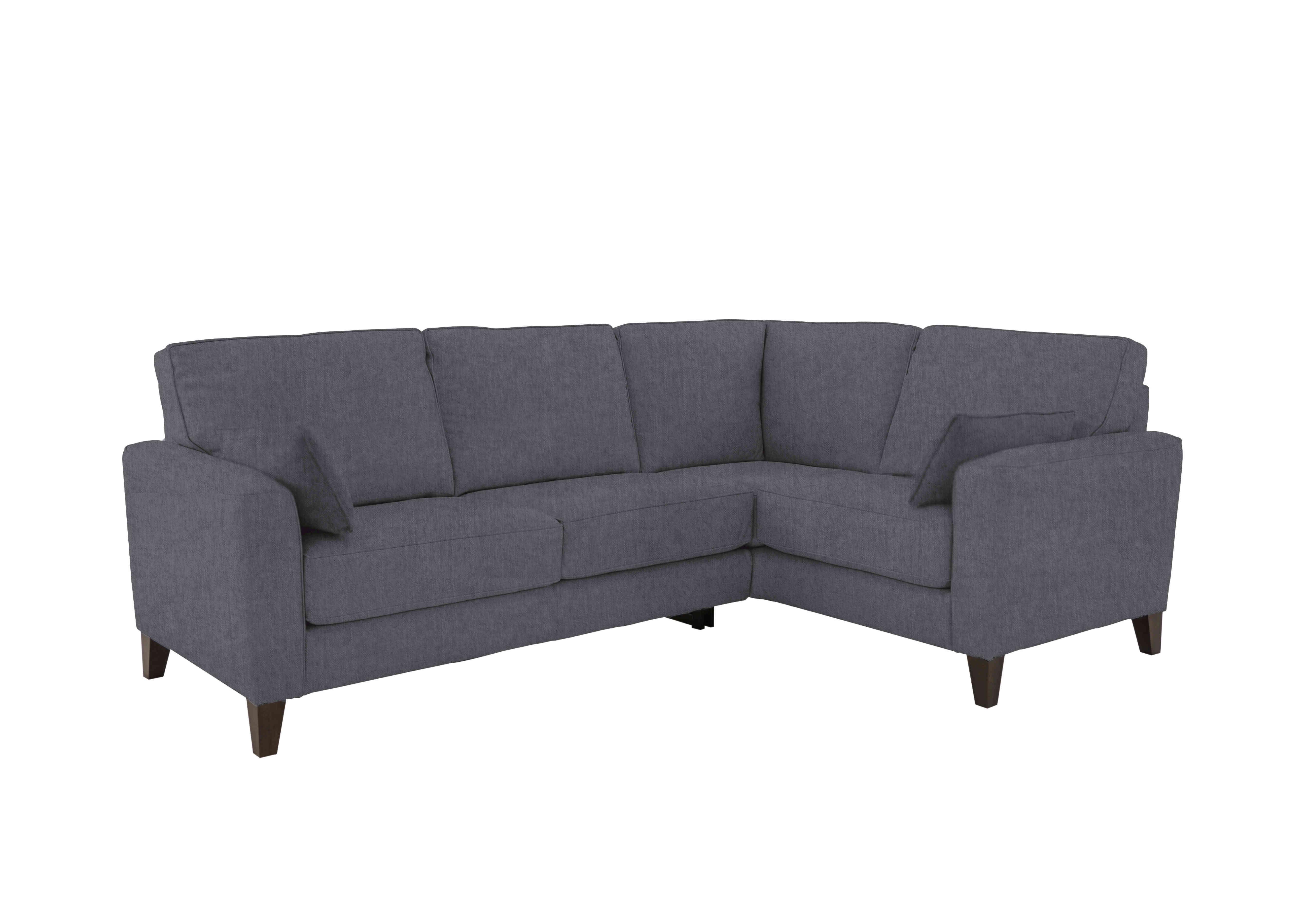 Brondby Small Fabric Corner Sofa in Fab-Meo-R25 Iron Grey on Furniture Village