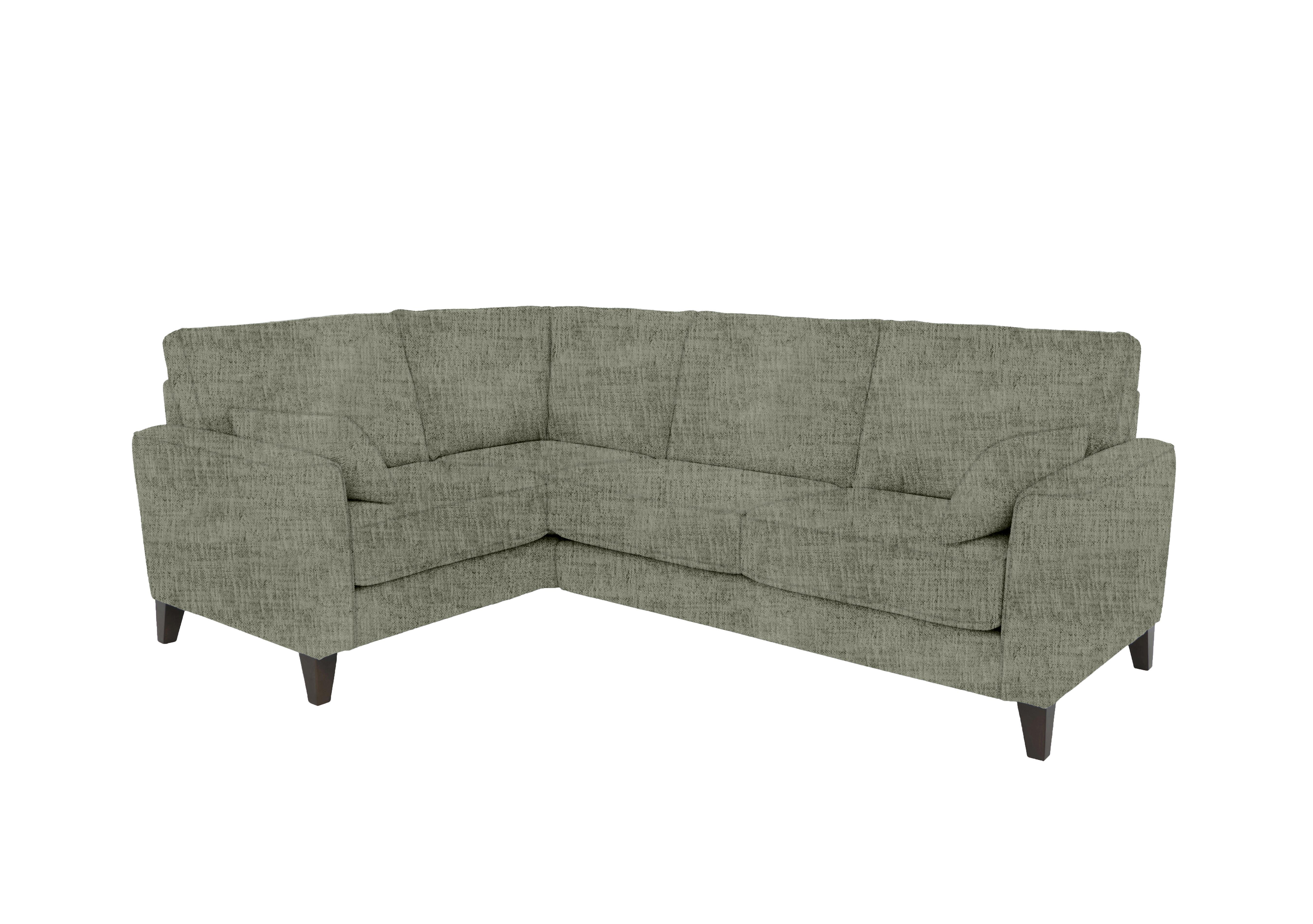 Brondby Small Fabric Corner Sofa in Fab-Mga-R11 Olive Green on Furniture Village