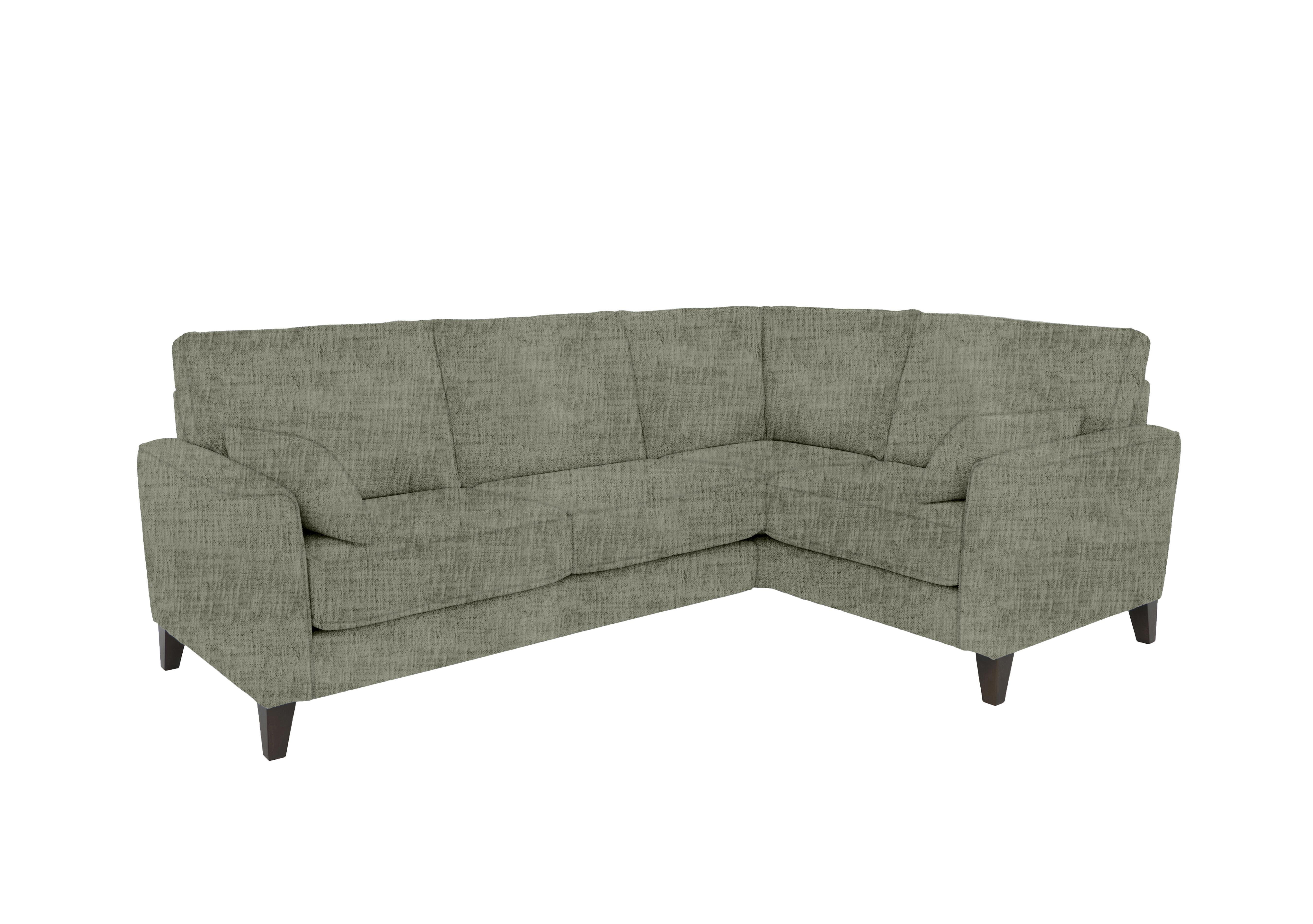 Brondby Small Fabric Corner Sofa in Fab-Mga-R11 Olive Green on Furniture Village