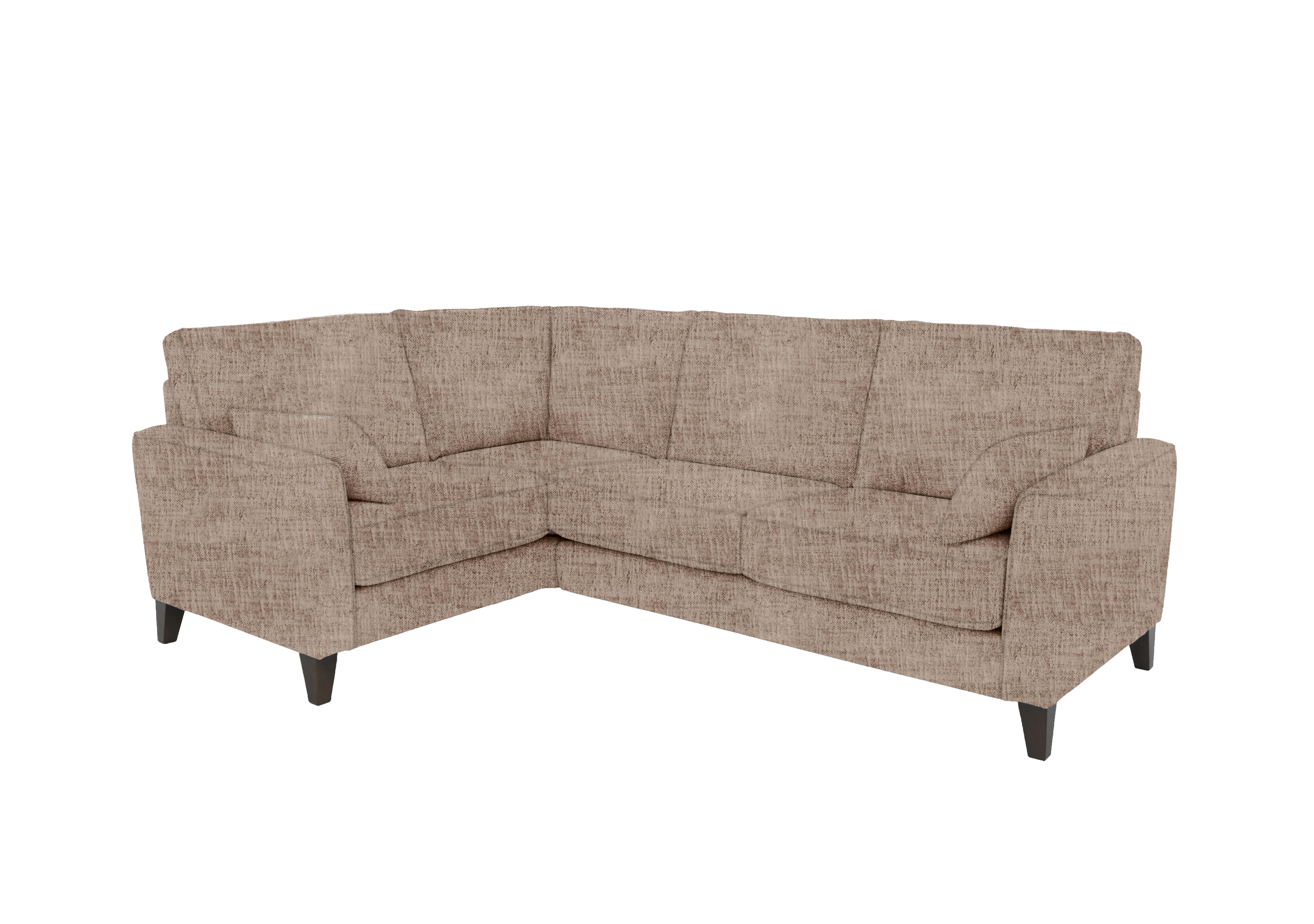 Brondby Small Fabric Corner Sofa in Fab-Mga-R13 Light Brown on Furniture Village