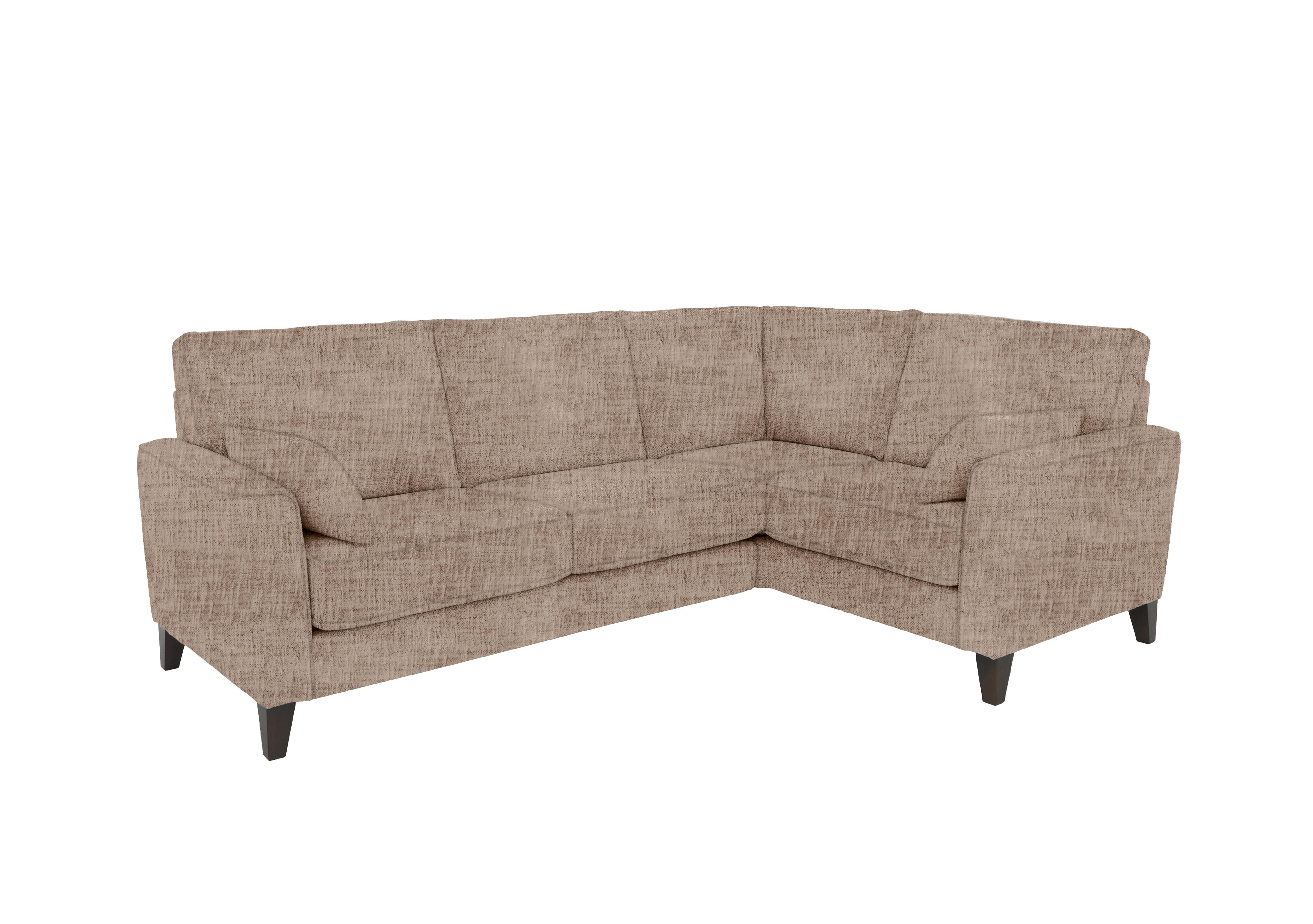 Brondby Small Fabric Corner Sofa in Fab-Mga-R13 Light Brown on Furniture Village