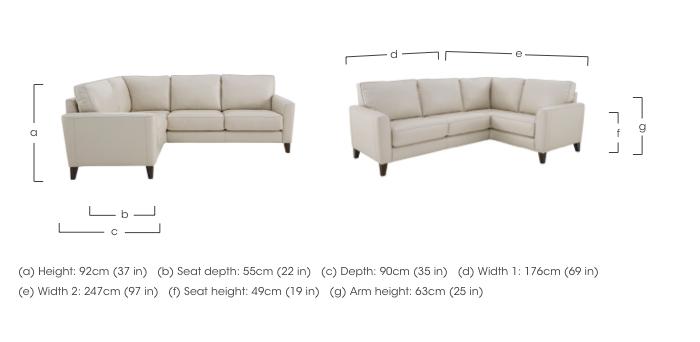 Brondby Small Leather Corner Sofa in  on Furniture Village