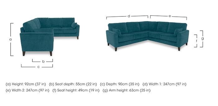 Brondby Large Fabric Corner Sofa in  on Furniture Village