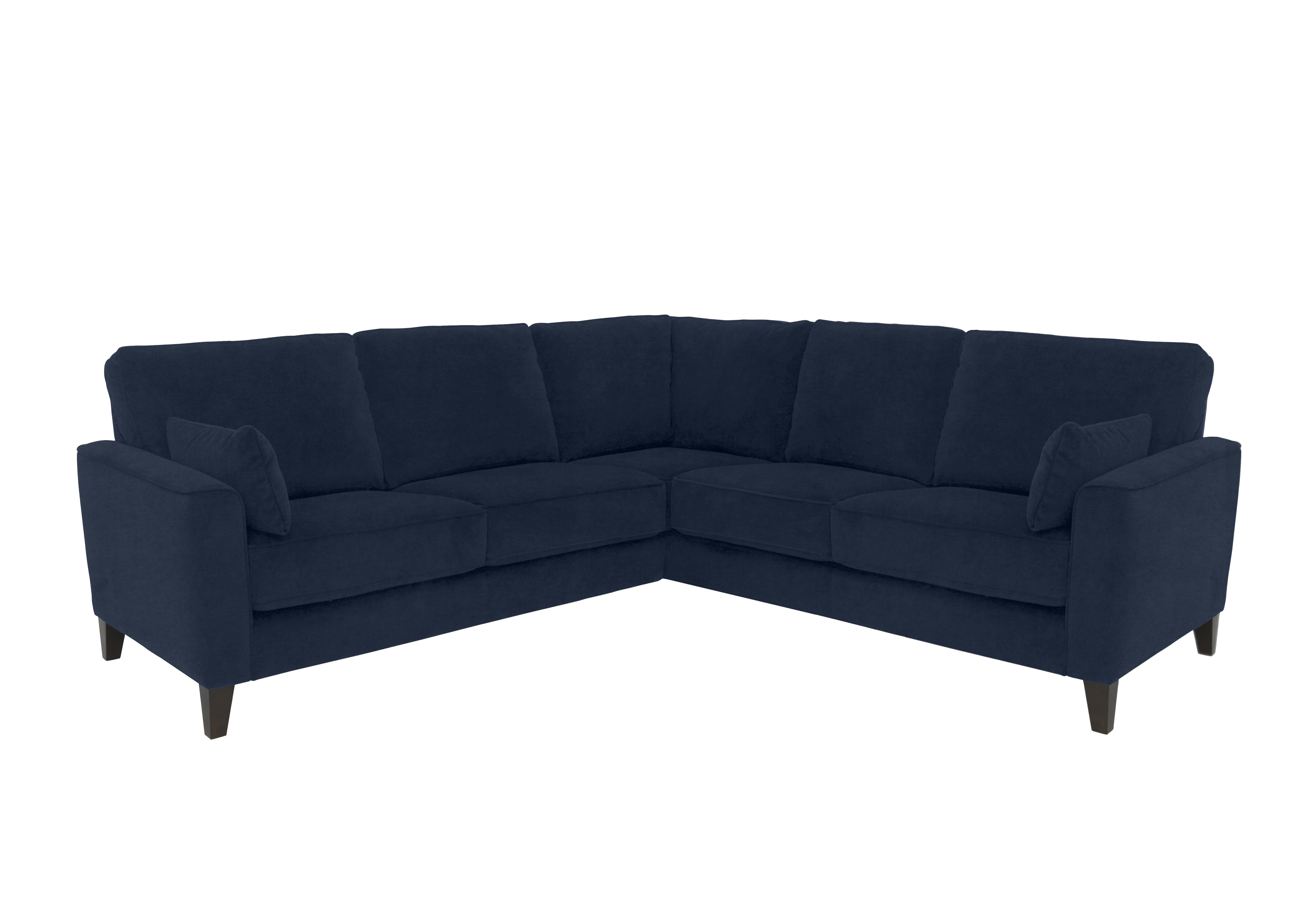 Brondby Large Fabric Corner Sofa in Fab-Can-R330 Steel Blue on Furniture Village