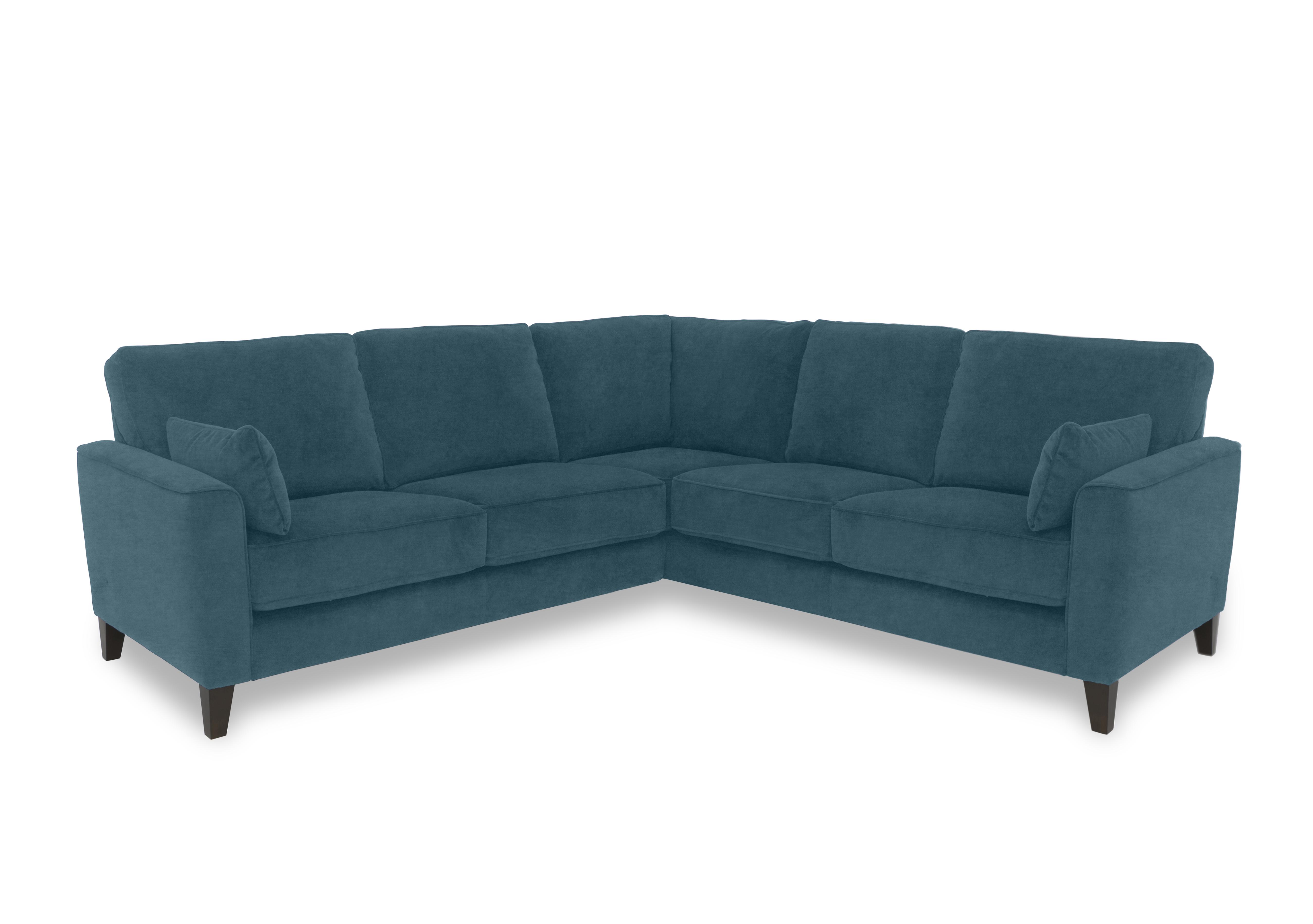 Brondby Large Fabric Corner Sofa in Fab-Can-R340 Peacock on Furniture Village