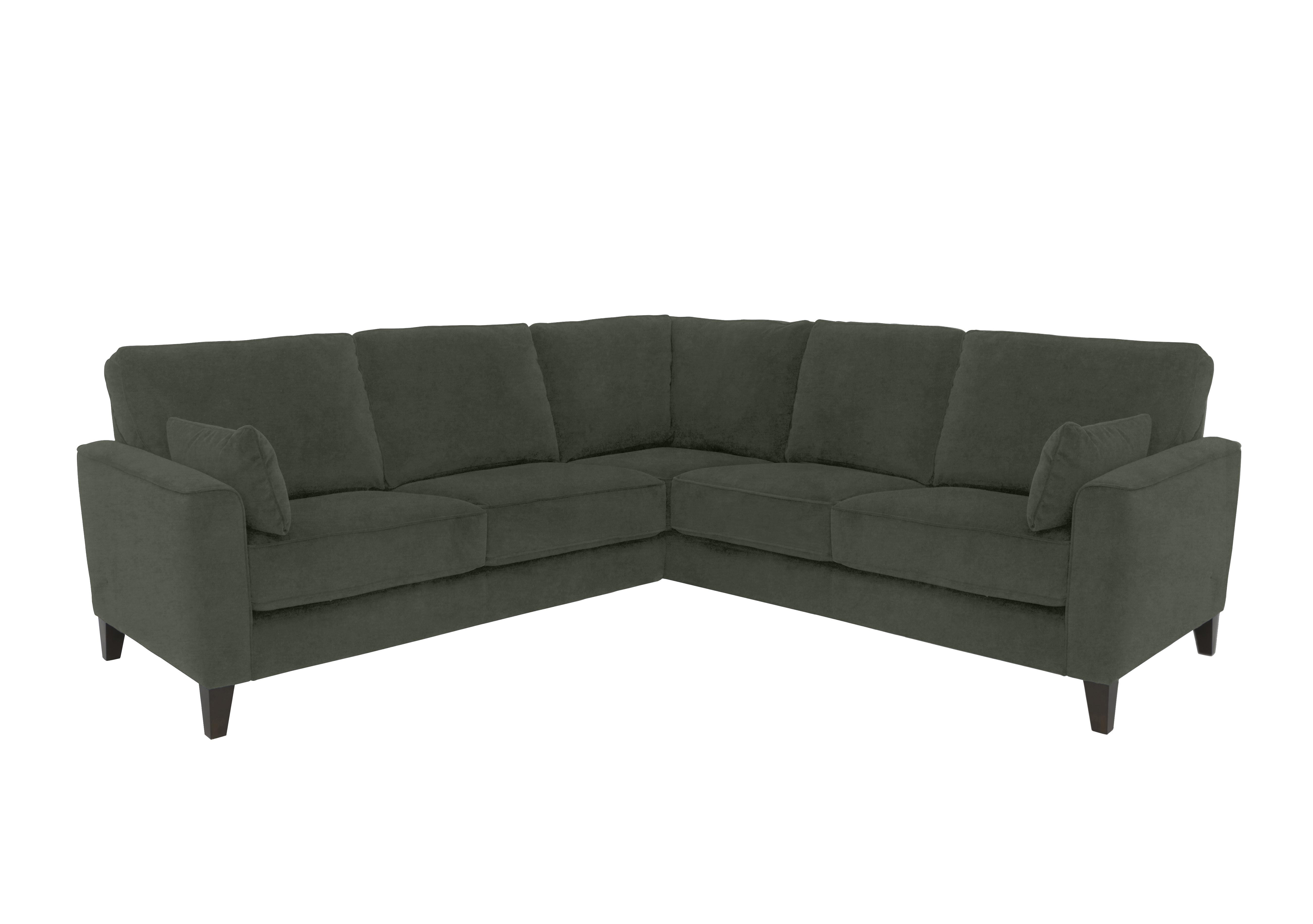 Brondby Large Fabric Corner Sofa in Fab-Can-R352 Forest Green on Furniture Village