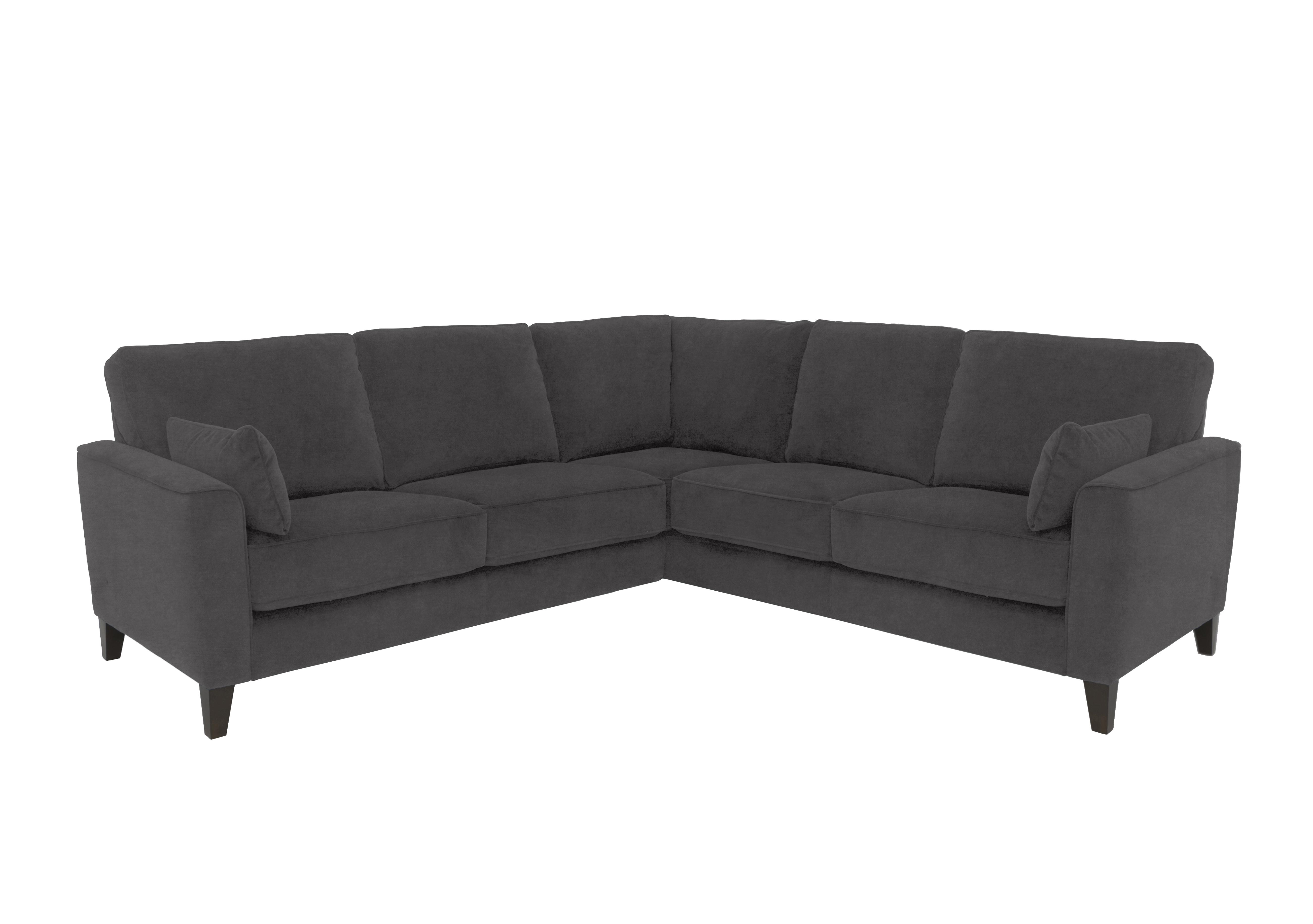 Brondby Large Fabric Corner Sofa in Fab-Can-R456 Anthracite on Furniture Village