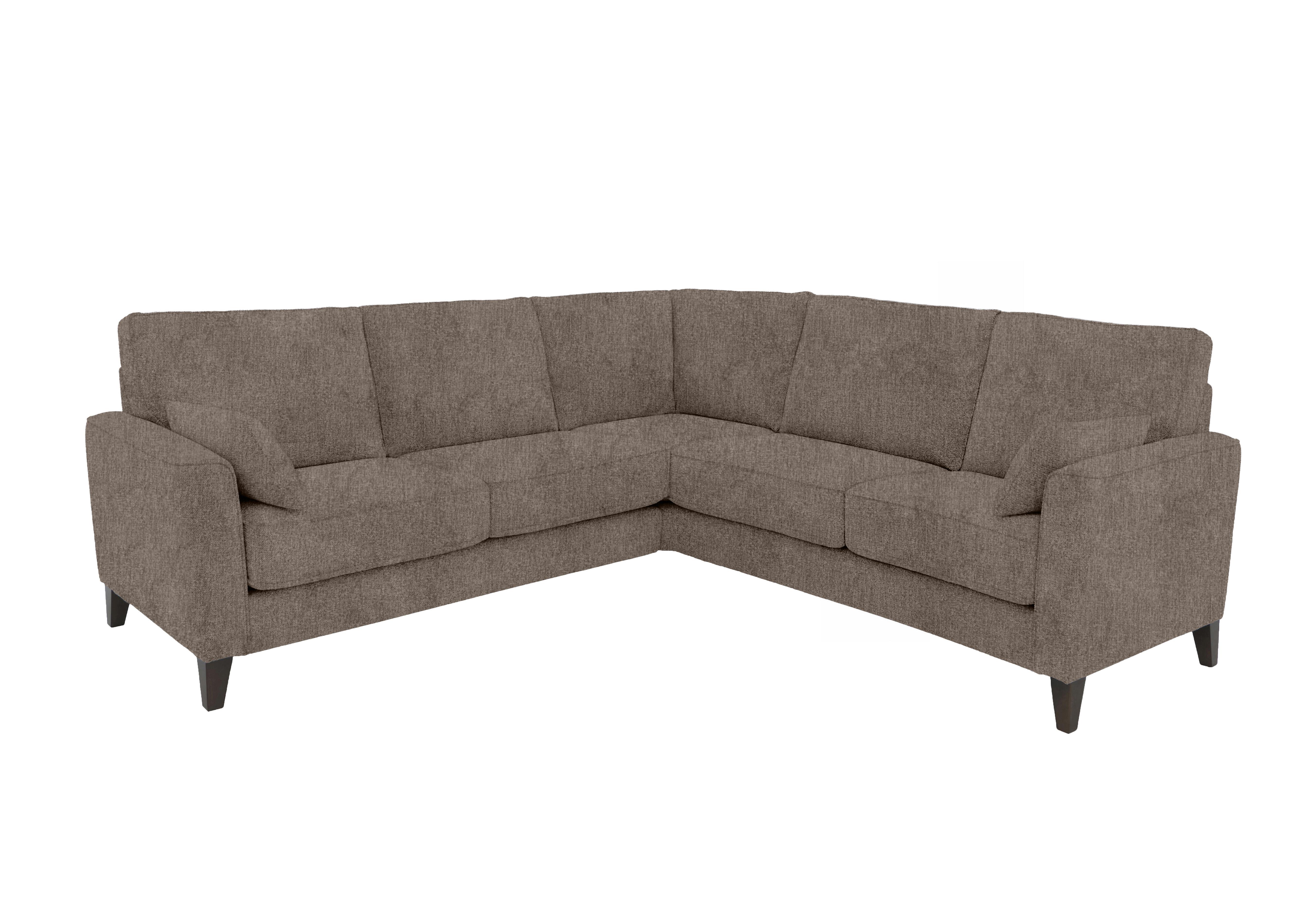 Brondby Large Fabric Corner Sofa in Fab-Crn-R431 Brown on Furniture Village