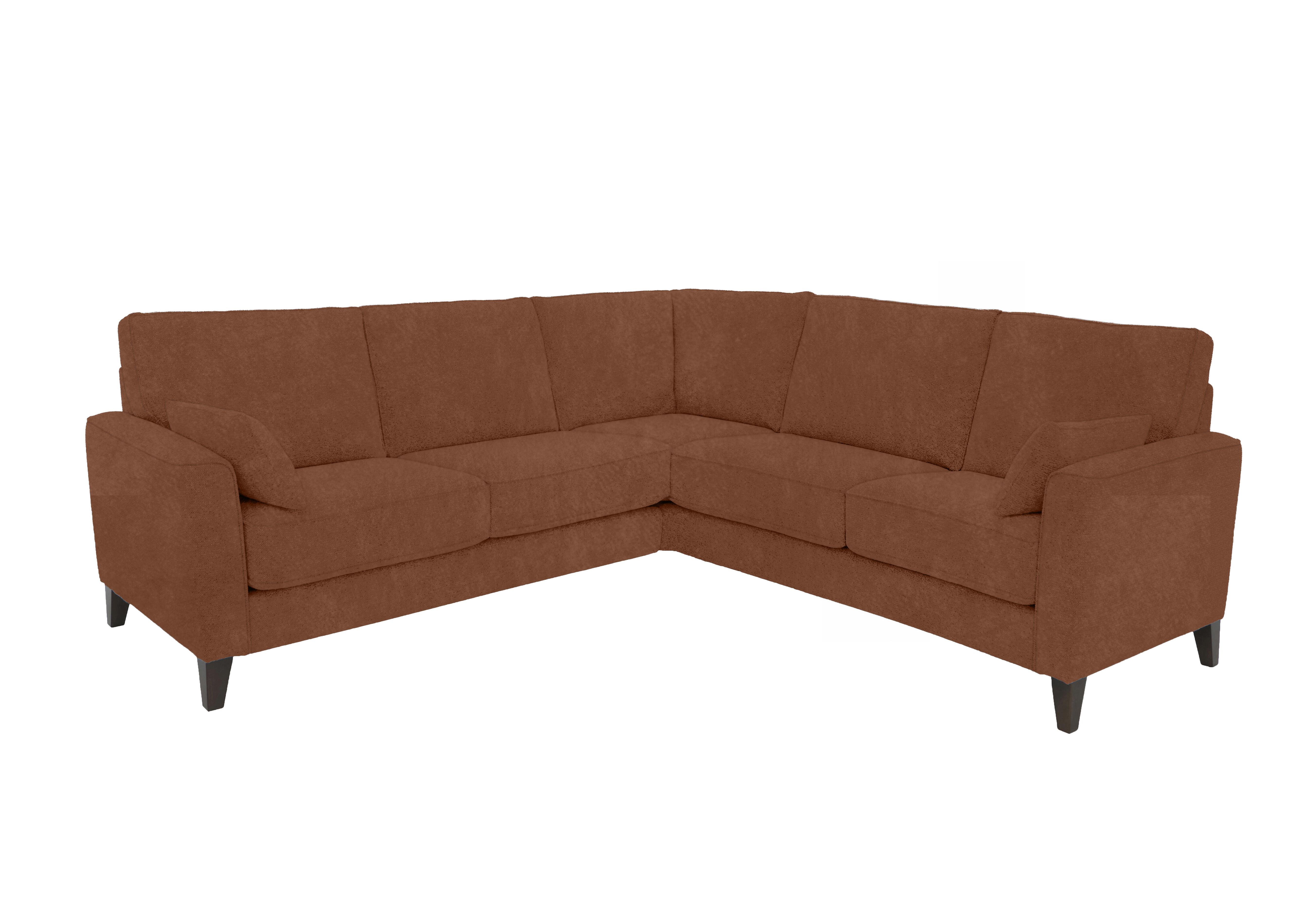 Brondby Large Fabric Corner Sofa in Fab-Dab-R13 Rust on Furniture Village