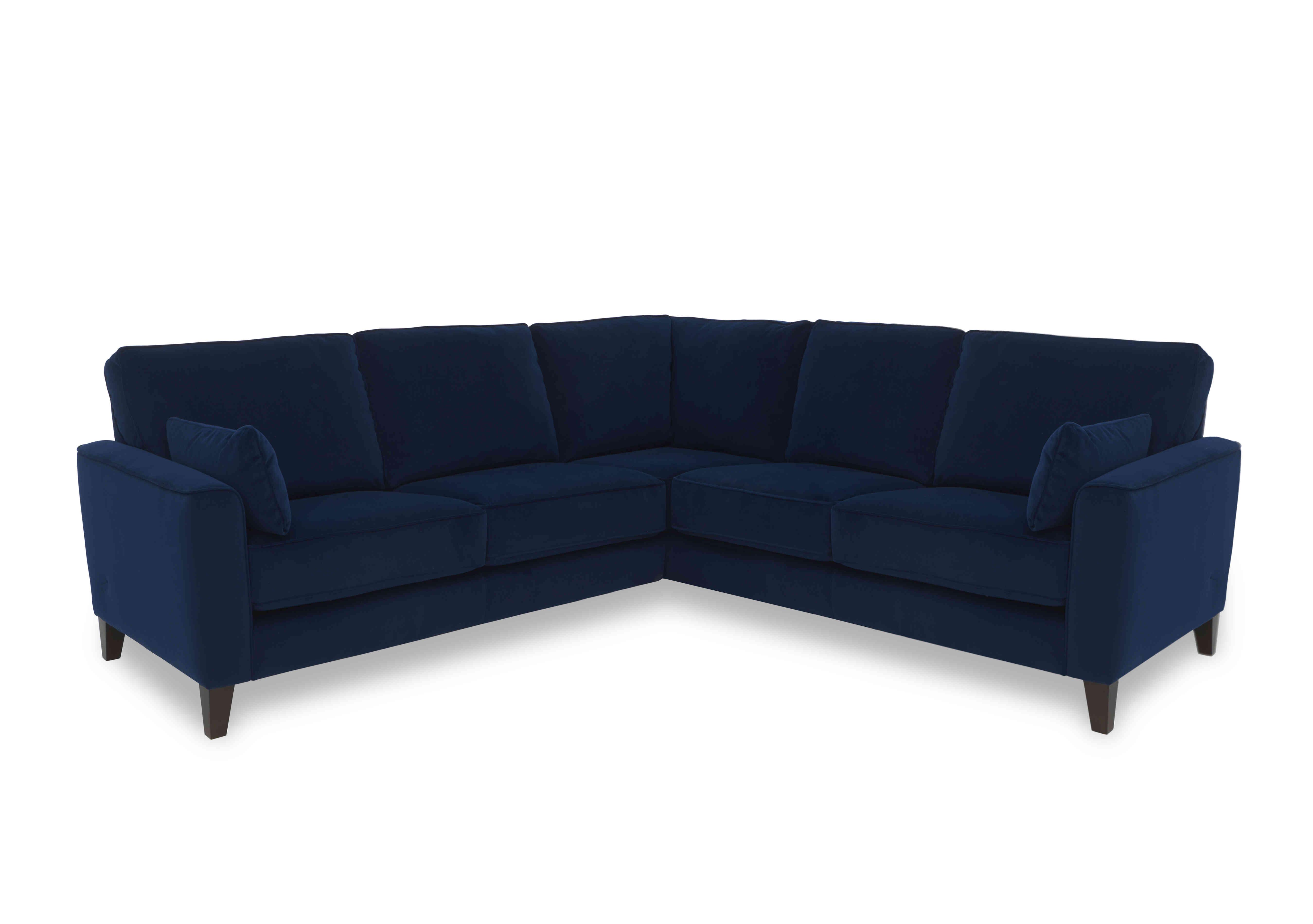 Brondby Large Fabric Corner Sofa in Fab-Meg-R28 Navy on Furniture Village