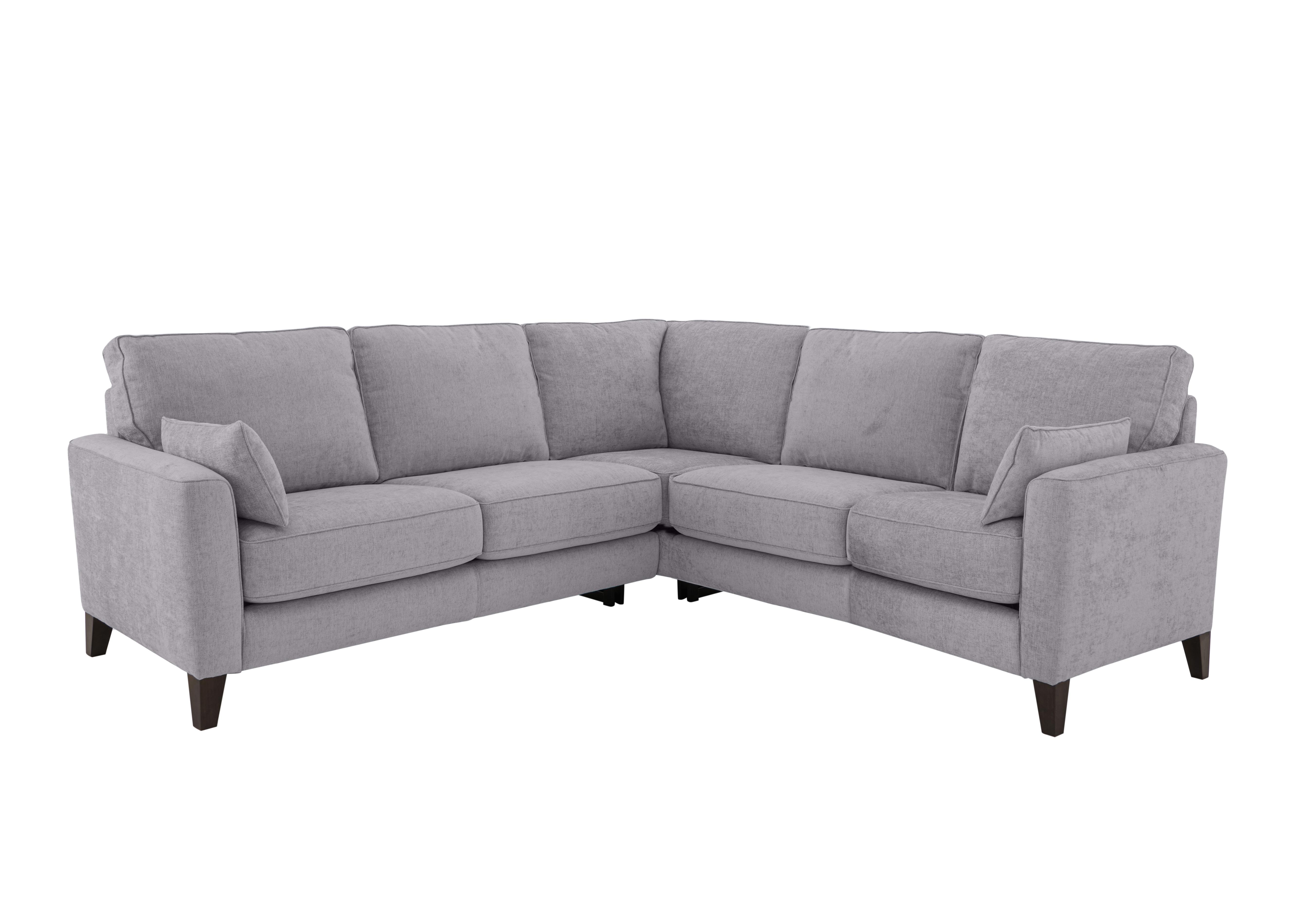 Brondby Large Fabric Corner Sofa in Fab-Meo-R27 Pewter on Furniture Village